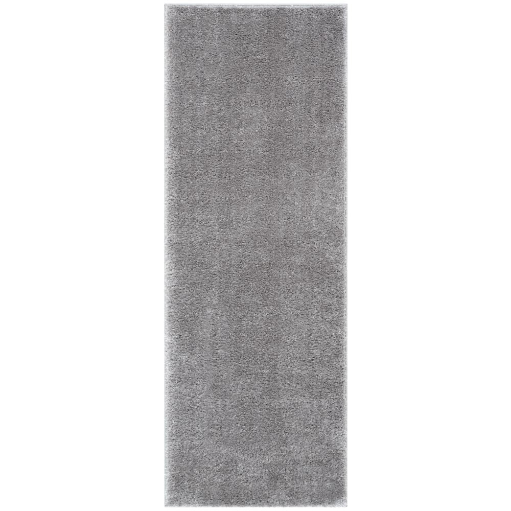 Chroma Glam Massiver, ultraweicher Shag-Teppich in Hellgrau mit mehreren Texturen und schimmerndem Flor