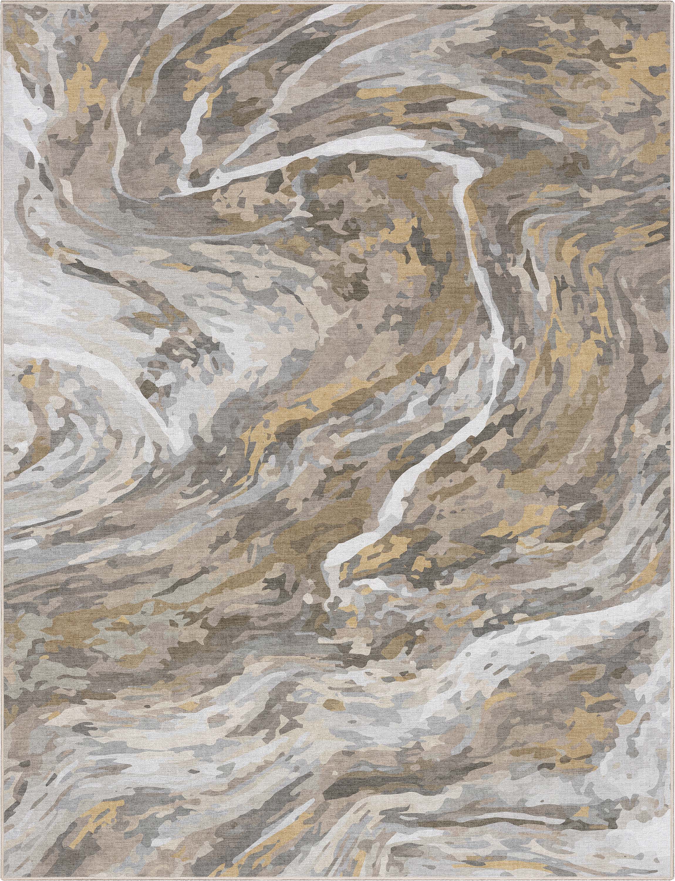Dunes-Teppich aus abstraktem Marmor-Flachgewebe