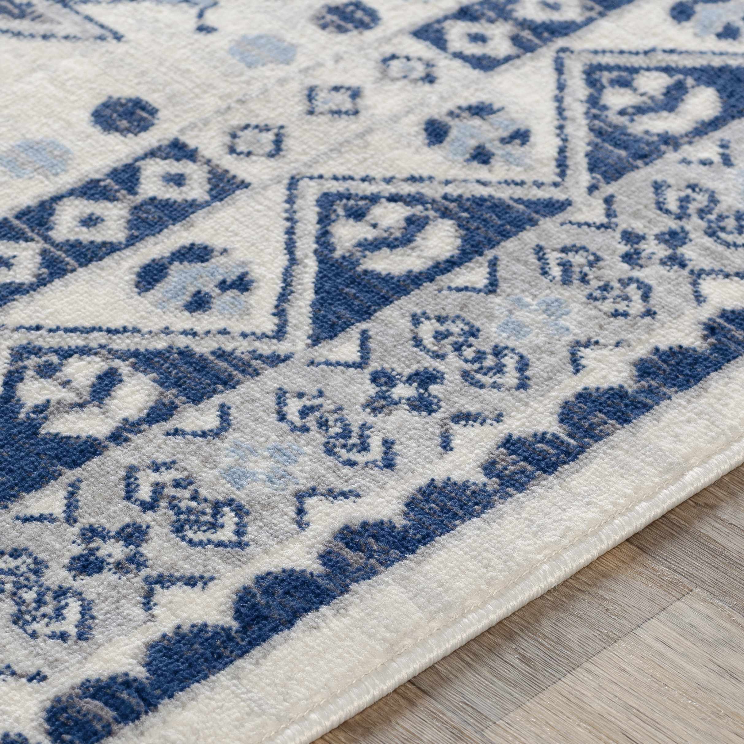 Ryton 9x12 Wei&szlig;/Blau Traditioneller Teppich &ndash; Ausverkauf