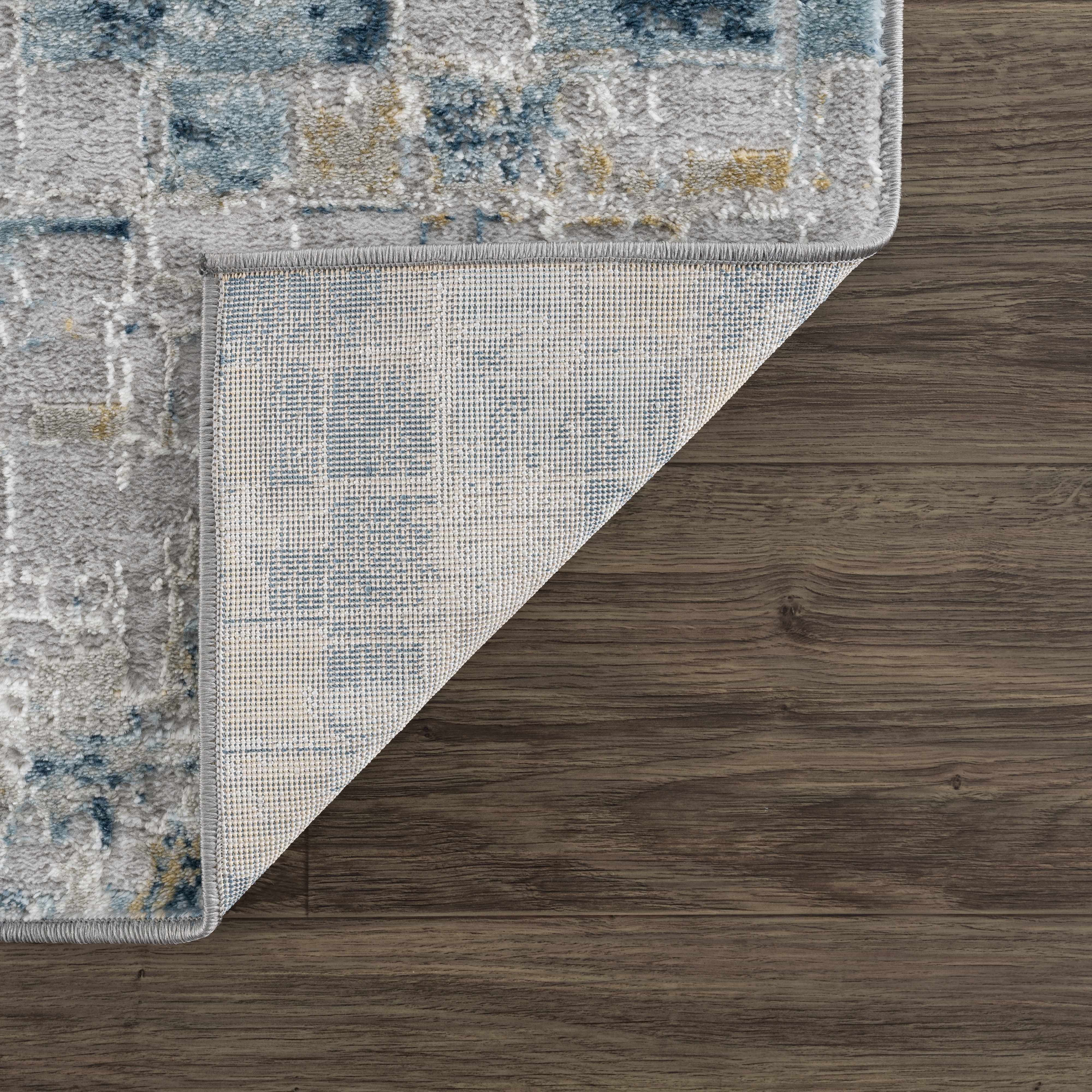 Liveri Abstrakter blauer Teppich