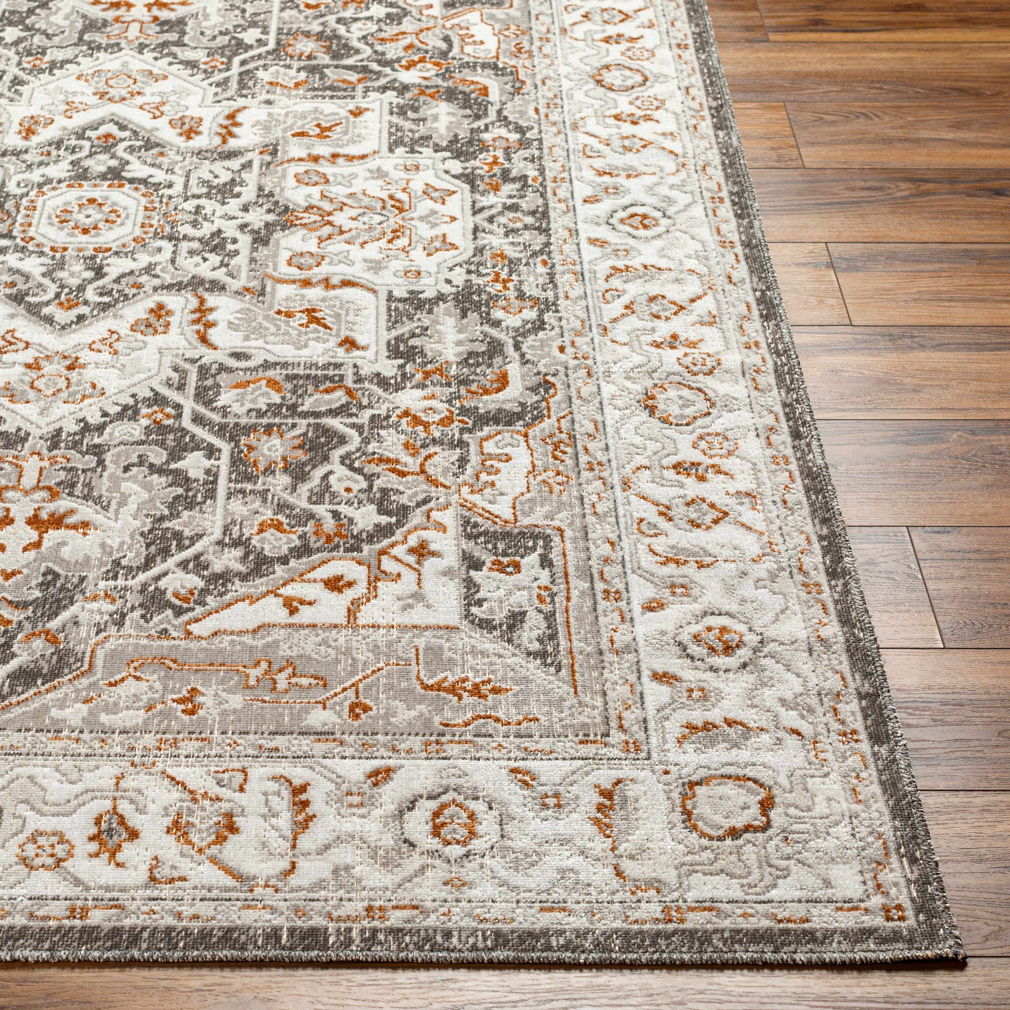 Waschbarer Roho-Teppich in Beige und Rost &ndash; Ausverkauf