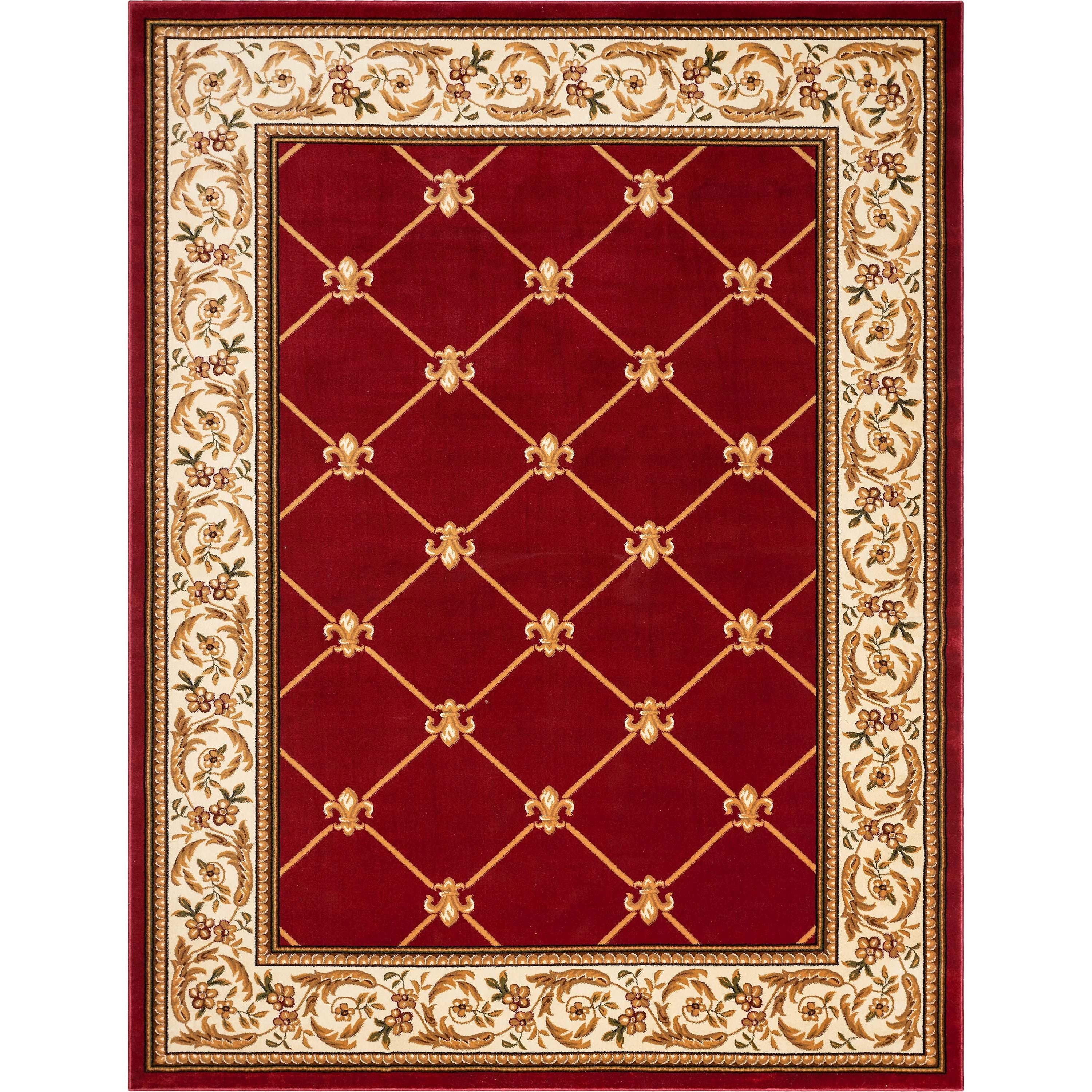 Fleur De Lis Roter formeller Teppich