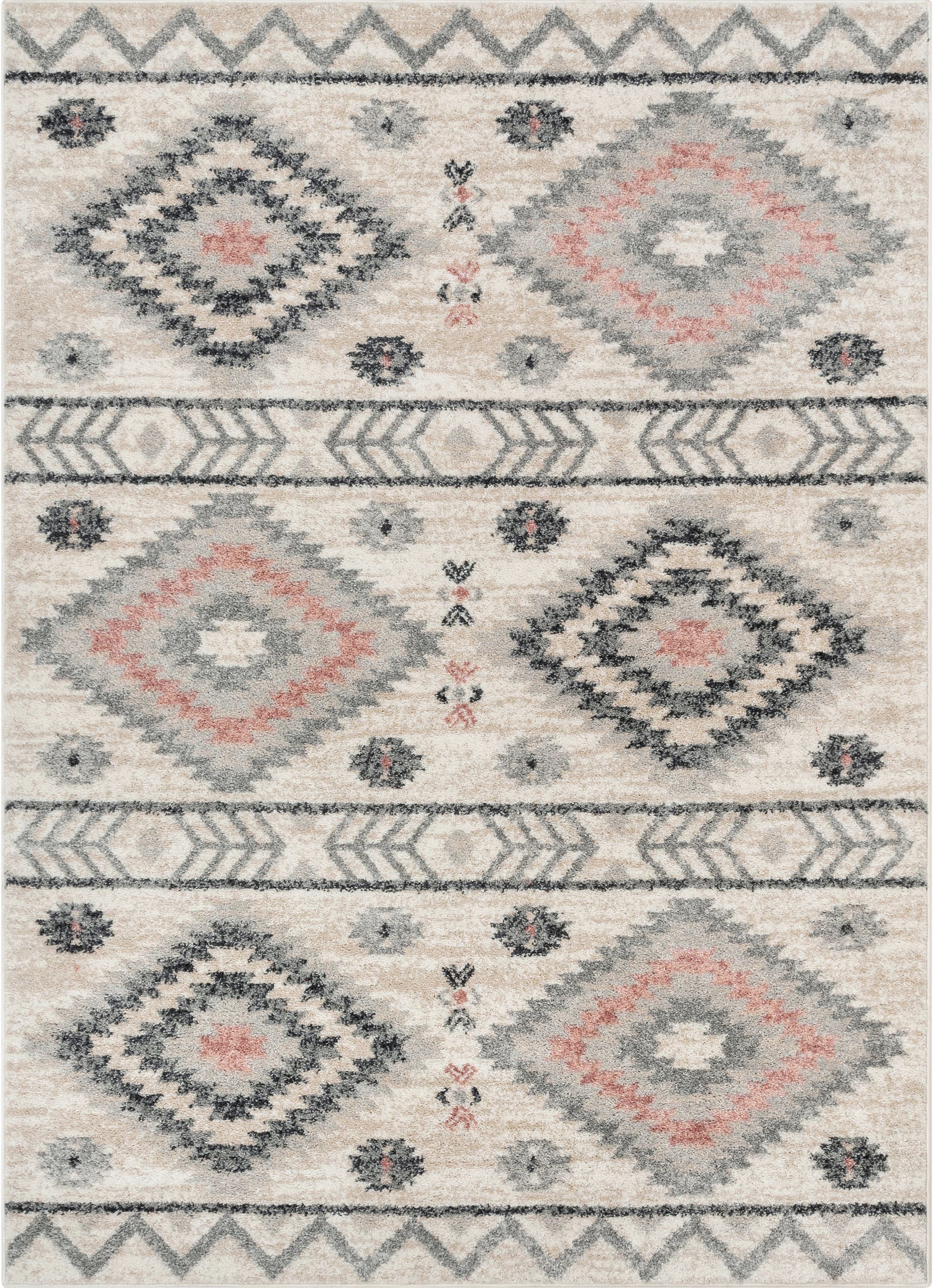Prato Tribal S&uuml;dwestlicher geometrischer rosa Teppich