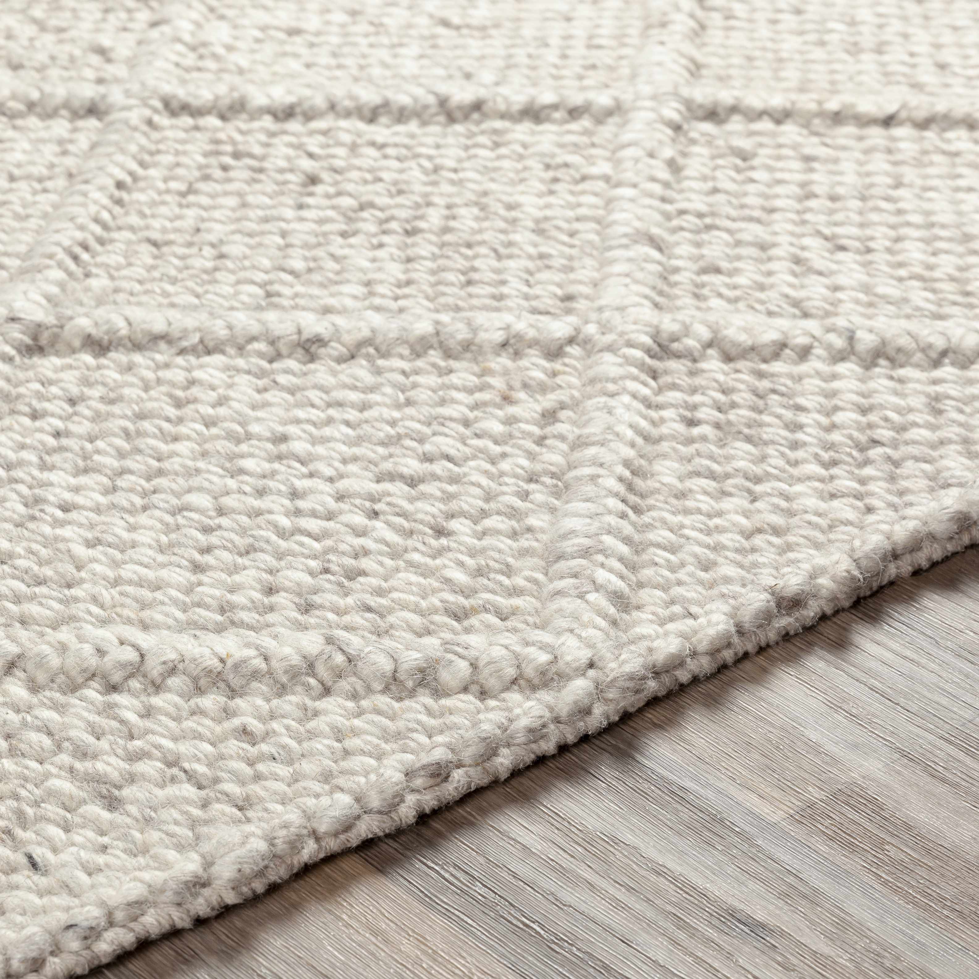 Syosset Beige Trellis-Teppich aus Wolle und Viskose