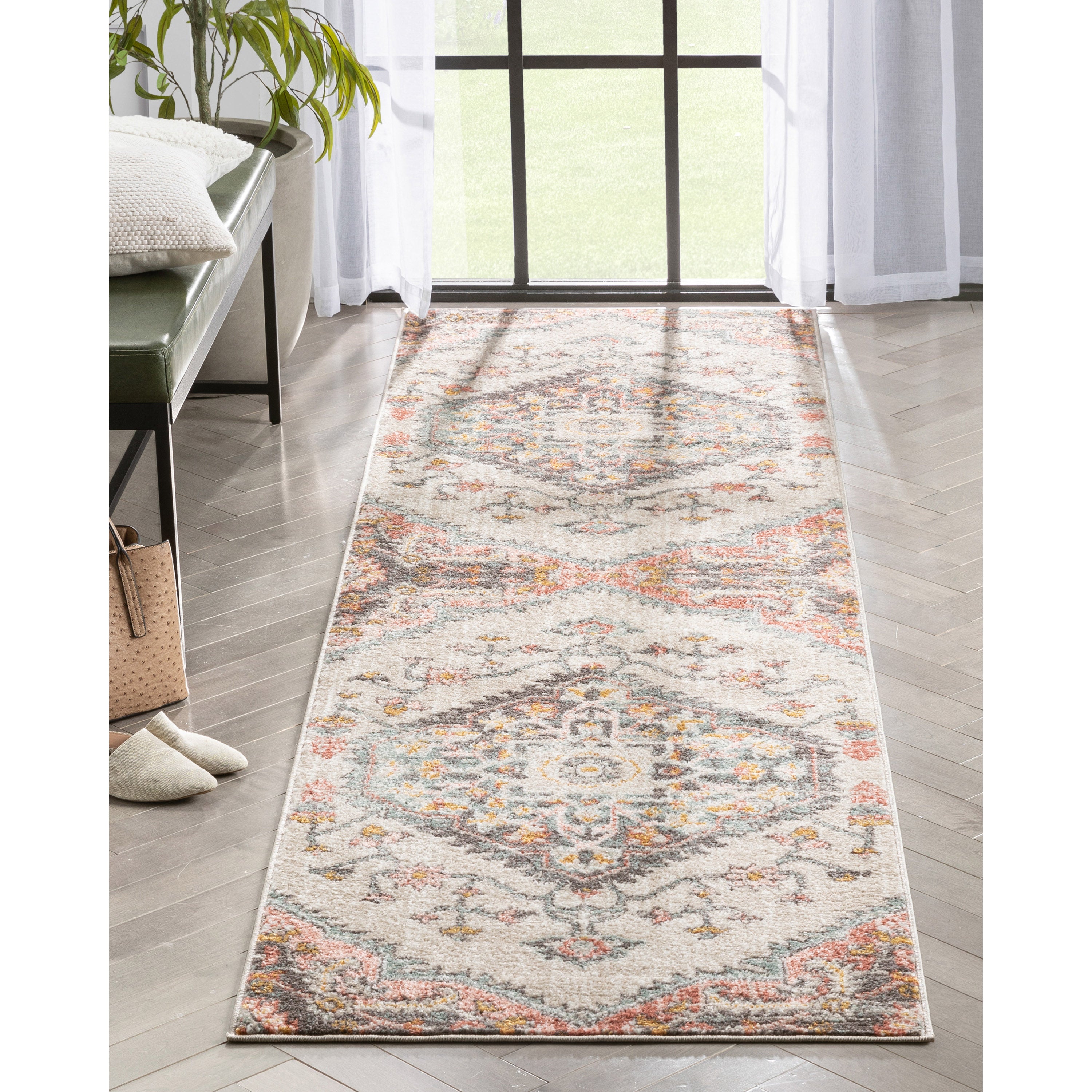 Gwendolyn Blush B&ouml;hmischer orientalischer Medaillon-Teppich