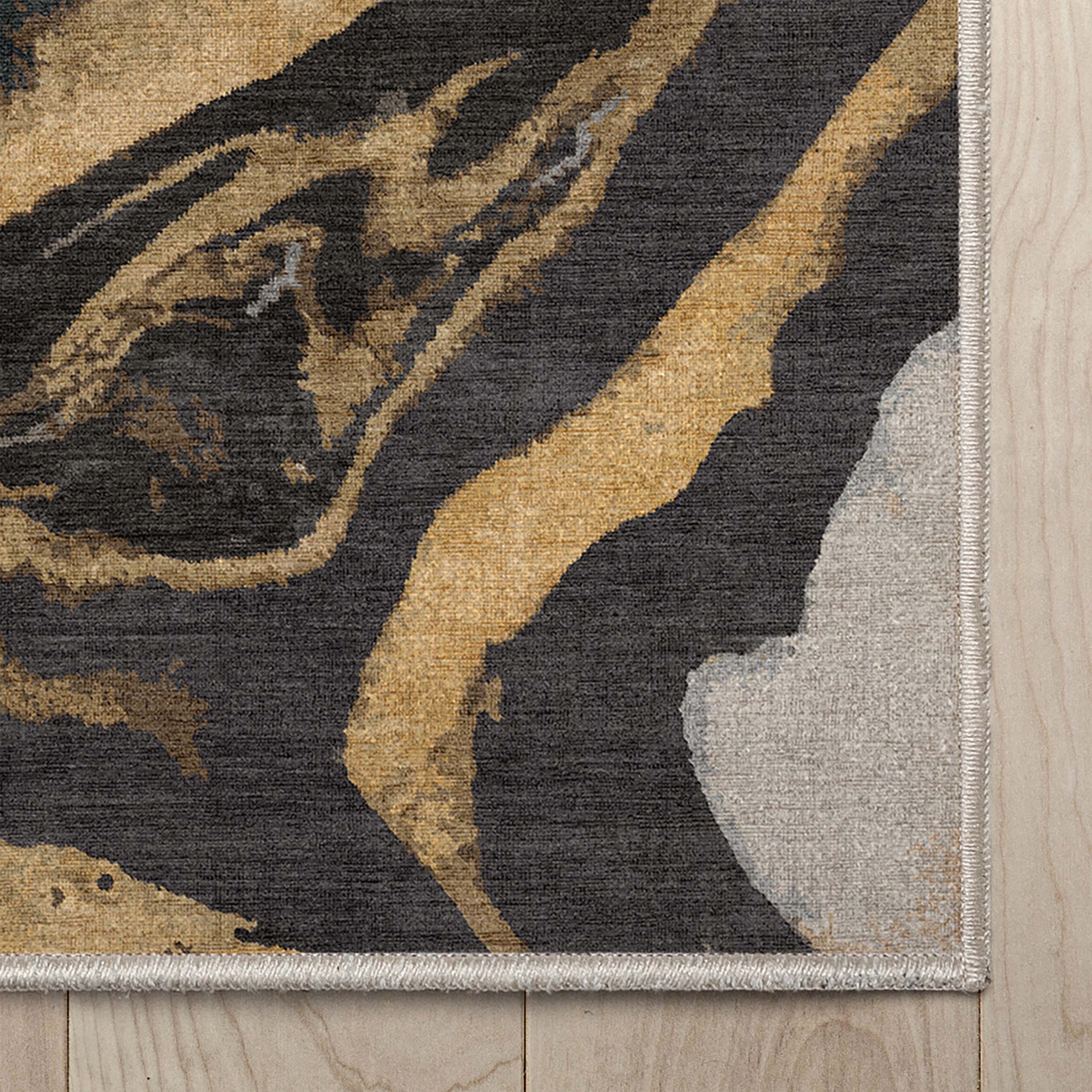 Dunes-Teppich aus abstraktem Marmor-Flachgewebe