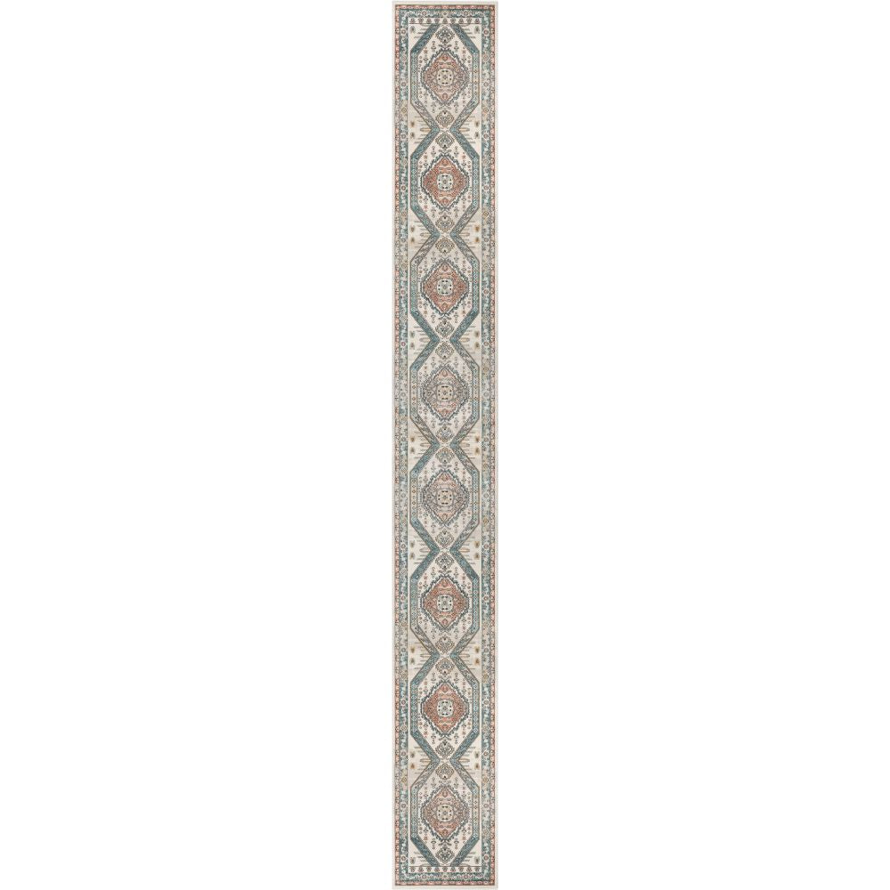 Jane Vintage b&ouml;hmischer aztekischer Tribal-Teppich in Blau