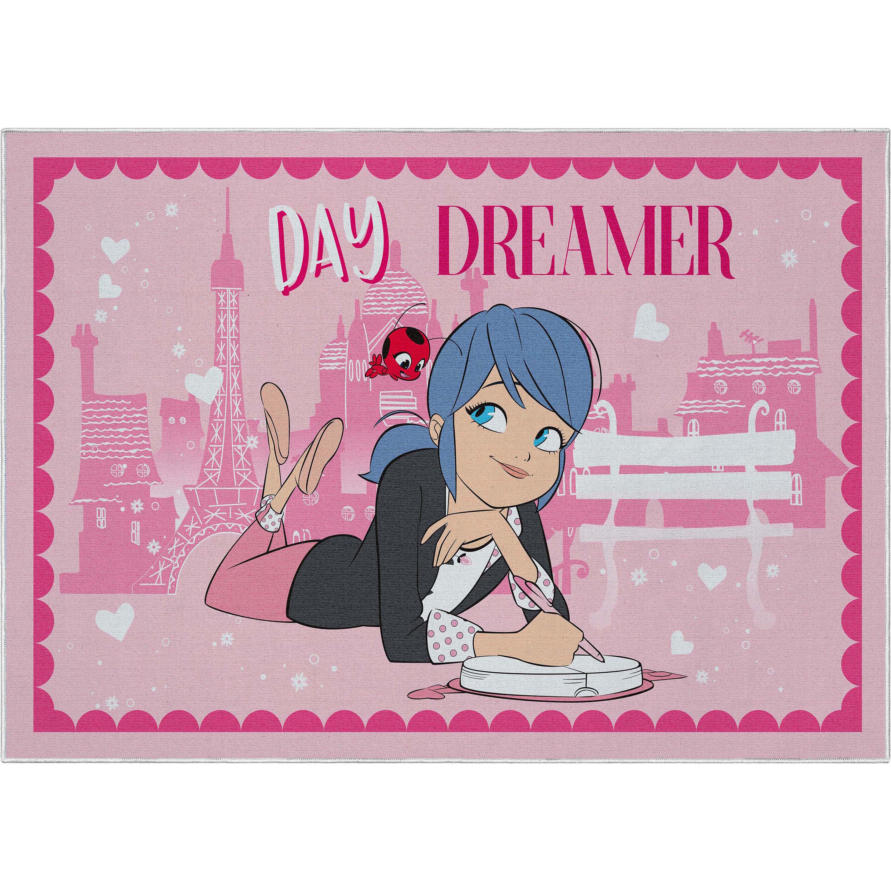 Miraculous Ladybug Day Dreamer Teppich in Rosa