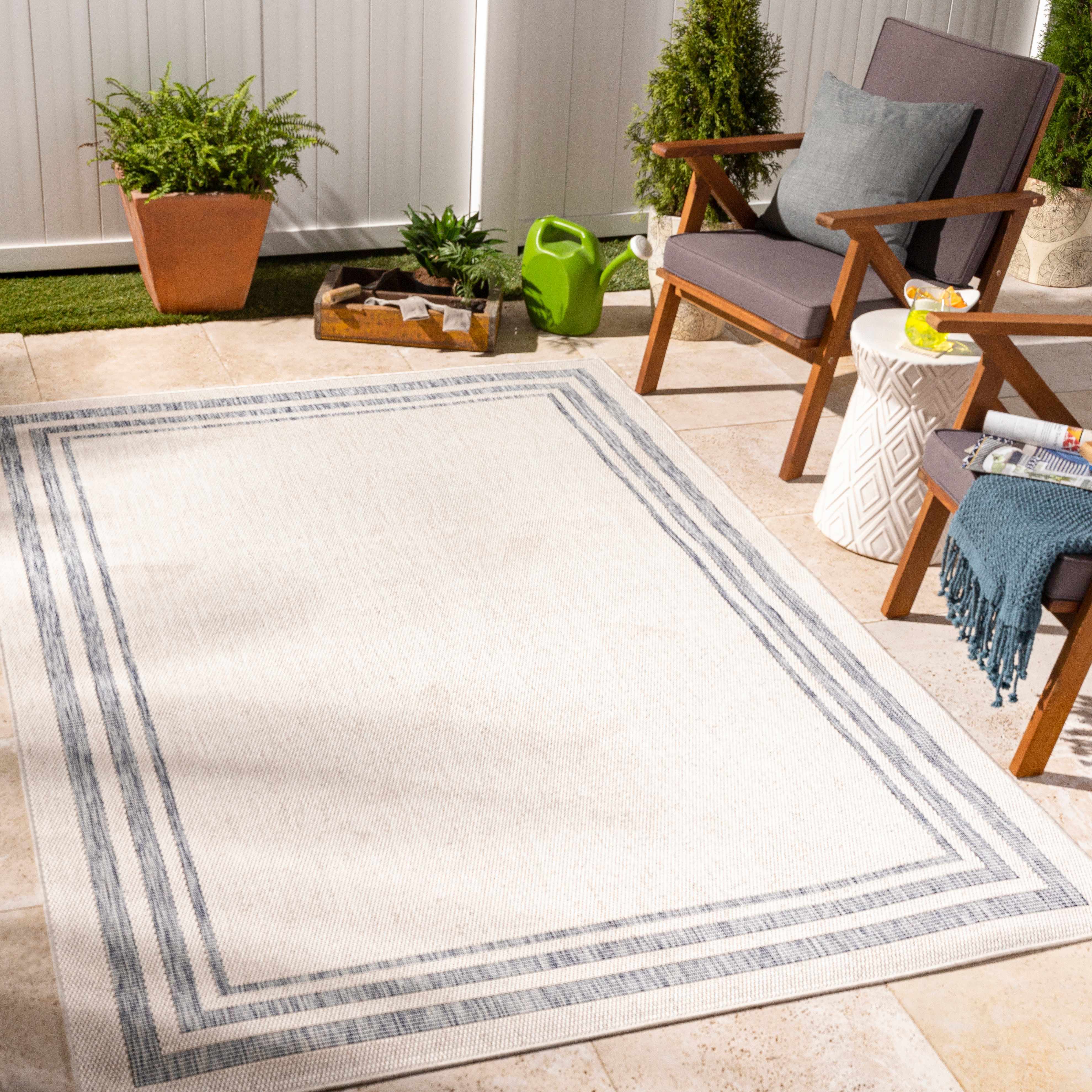 Teppich &bdquo;Teja&ldquo; in Creme und Blau