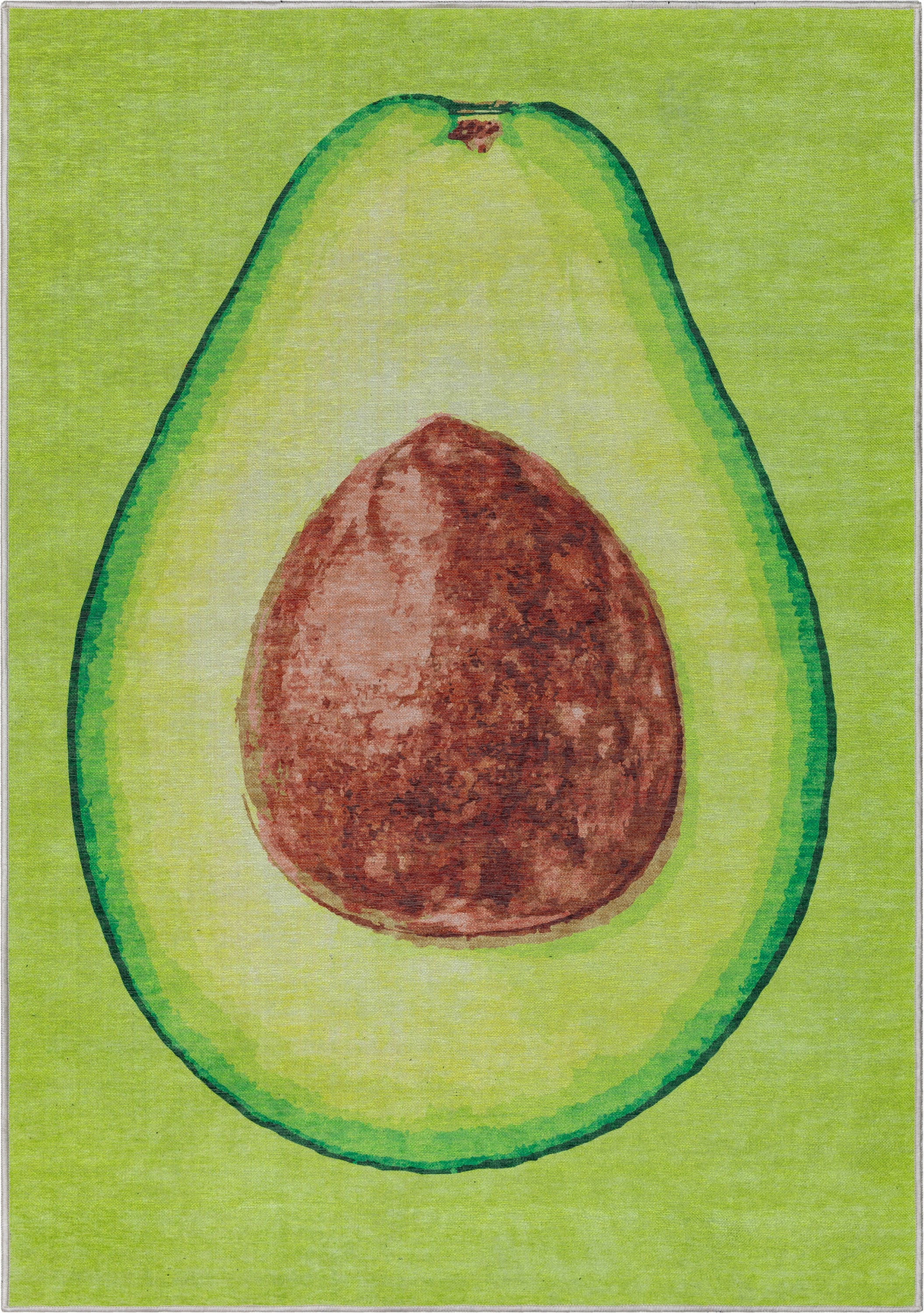 Avocado-Flachgewebe-Teppich in Gr&uuml;n