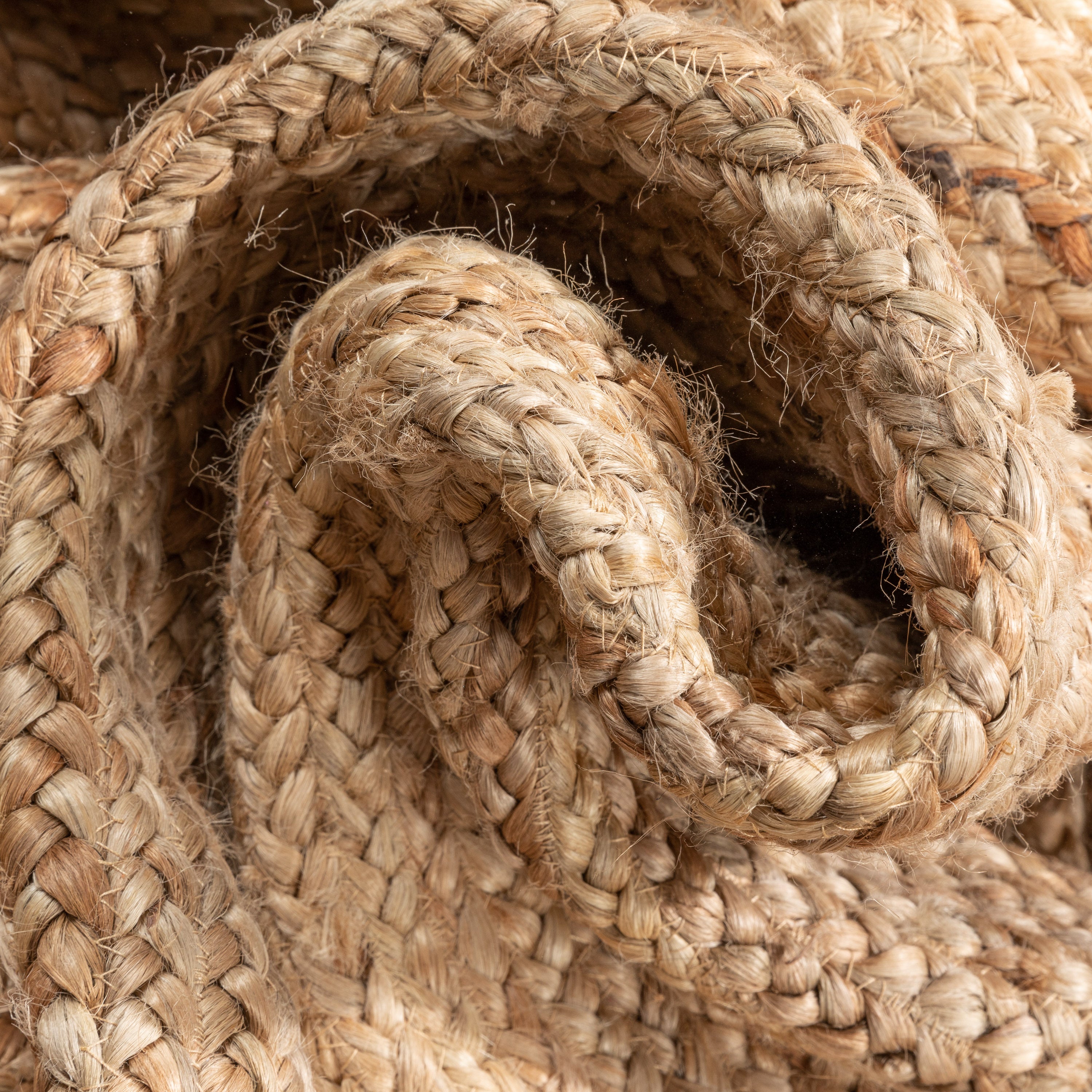Philomena B&ouml;hmischer handgeflochtener Jute-Teppich mit nat&uuml;rlicher Struktur
