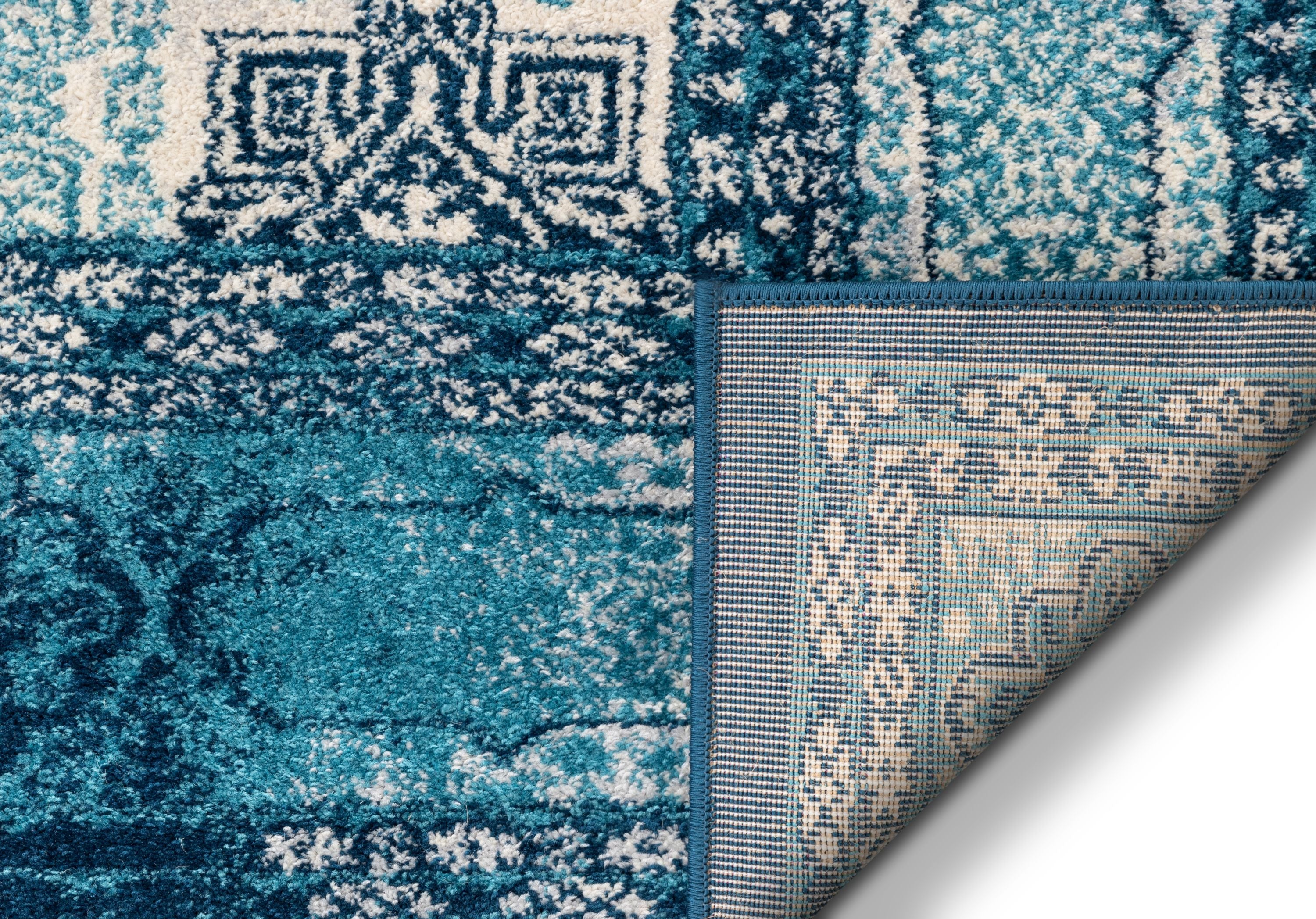 Blauer traditioneller Vintage-Teppich von Fiatto