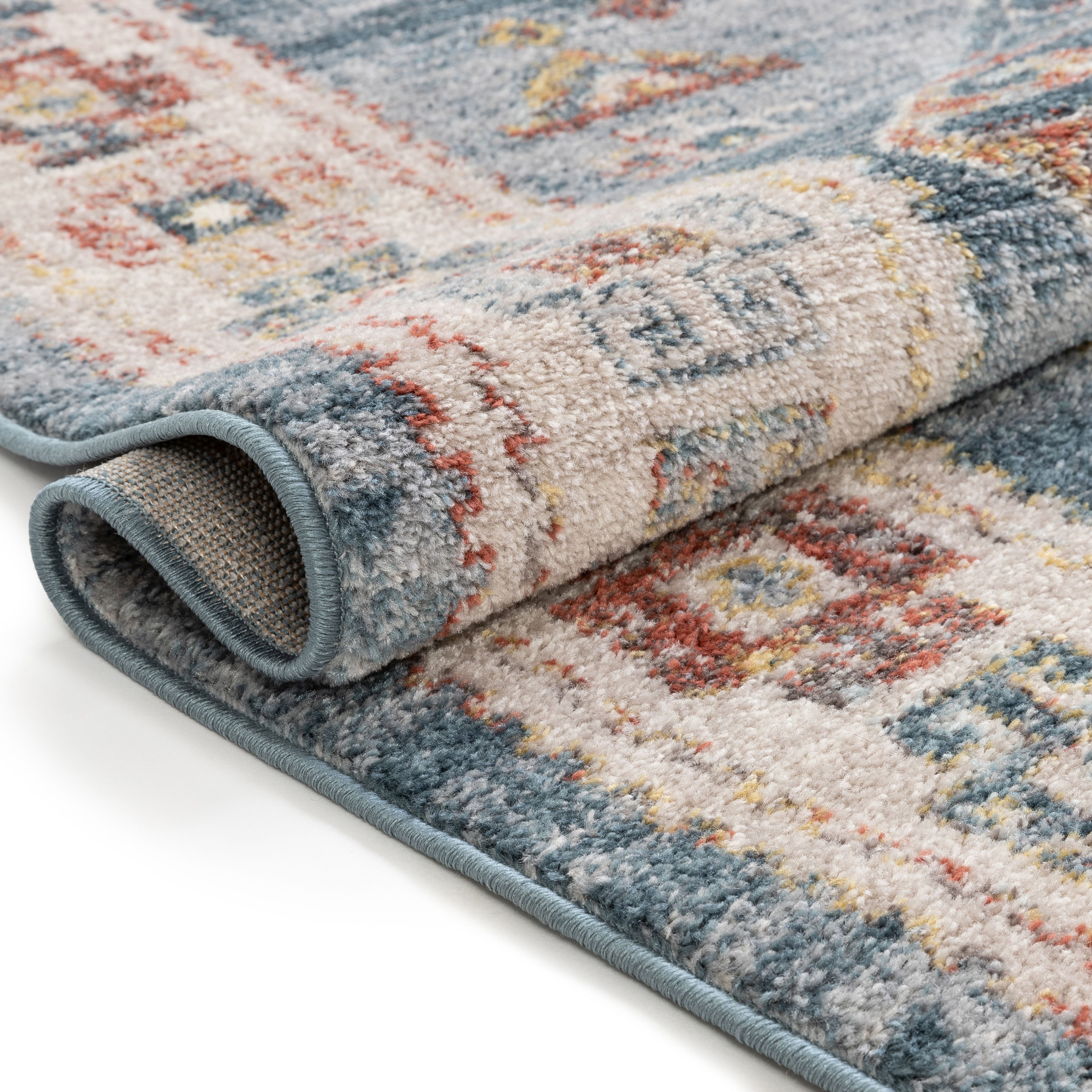 Keeva Tribal Vintage Blauer Teppich