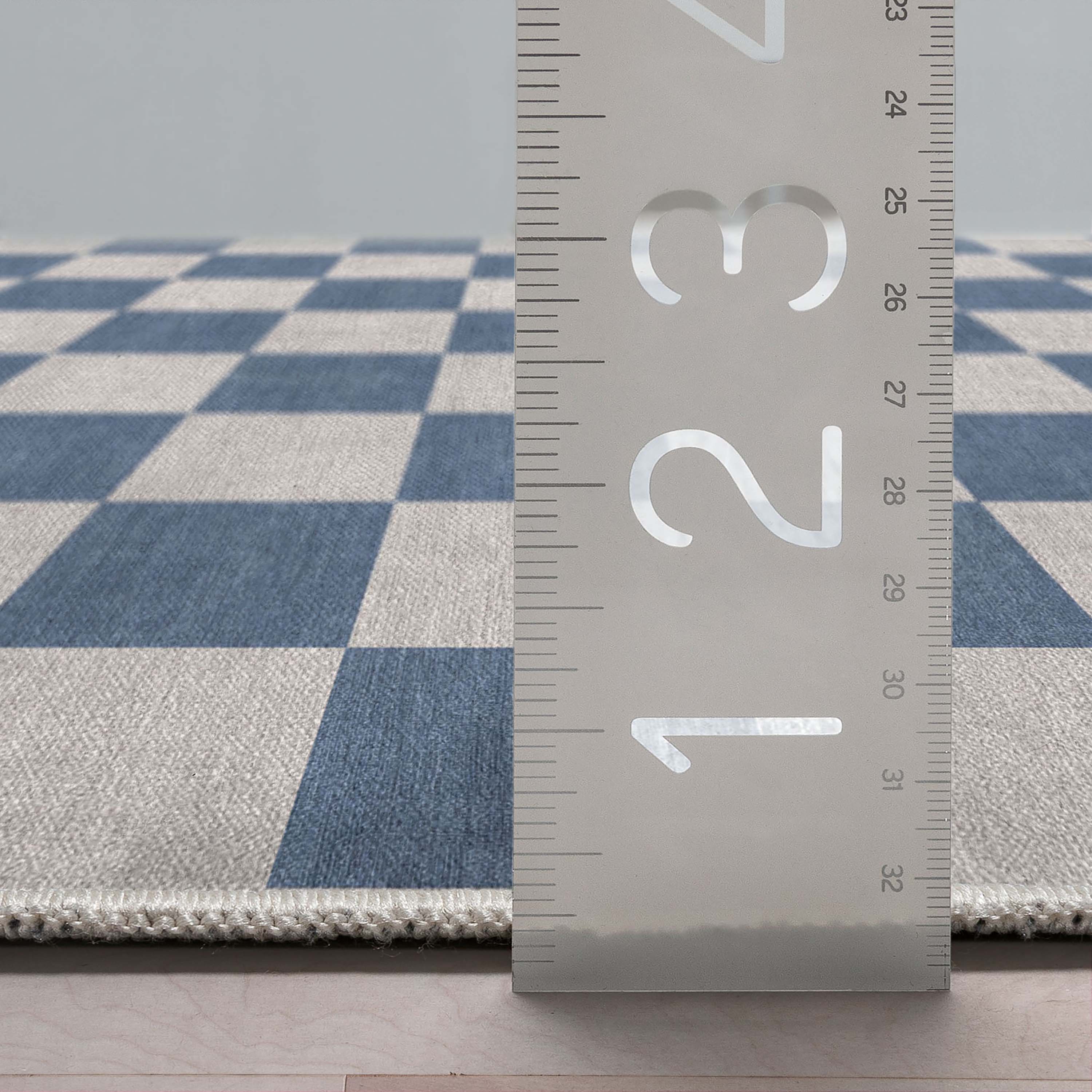 Quadratischer Flachgewebe-Teppich mit modernen geometrischen Boxen