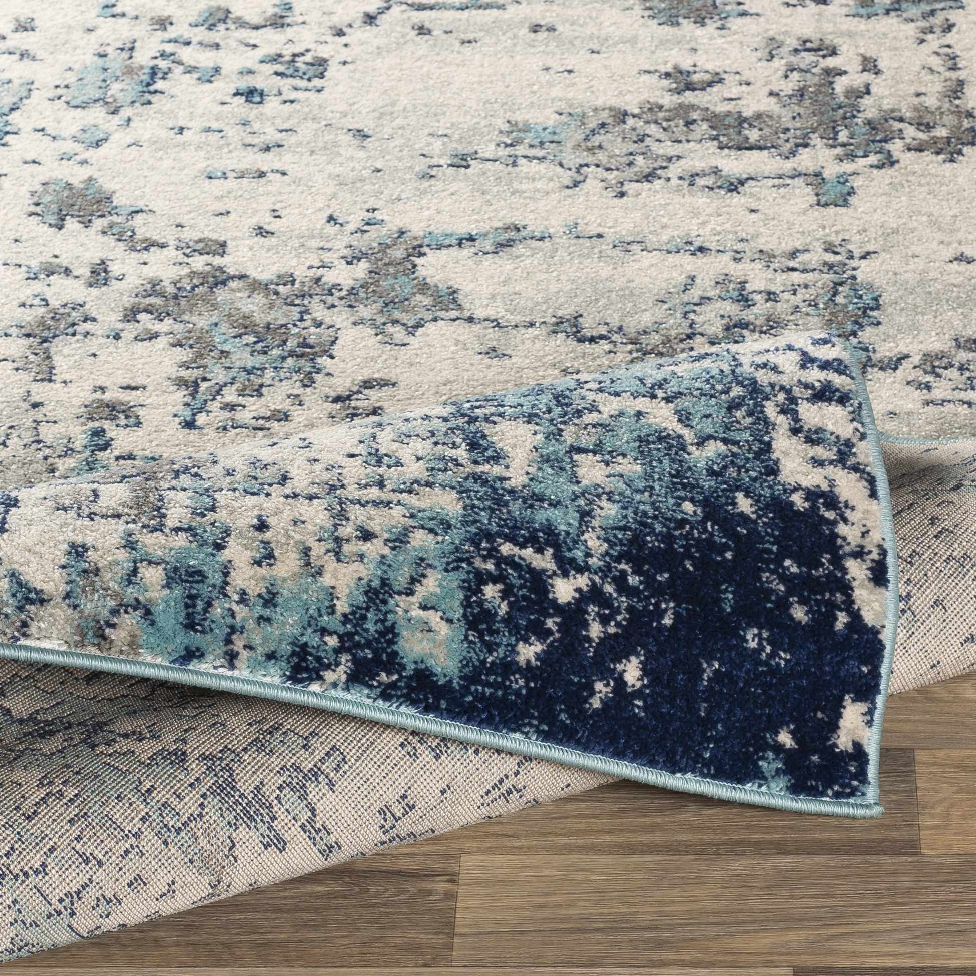 Teppich &bdquo;Beverly&ldquo; in abstraktem Blau