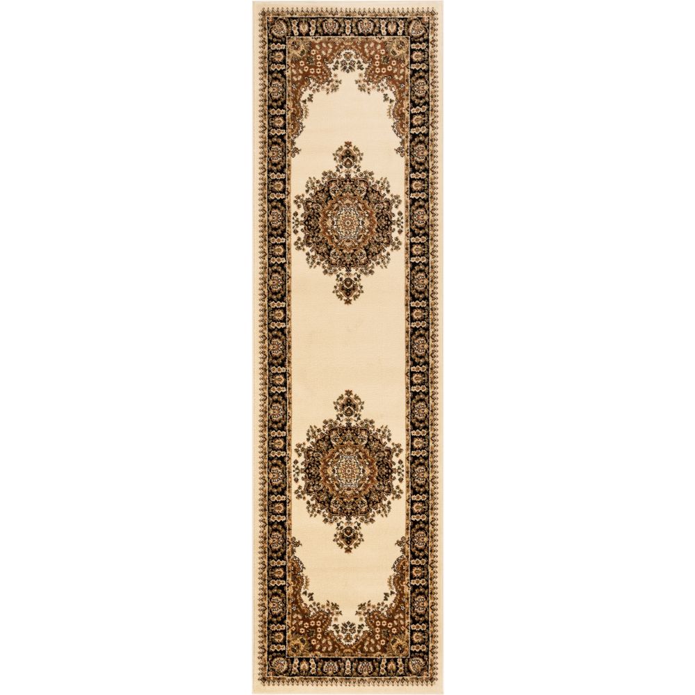 Traditioneller Mahal-Teppich aus Elfenbein