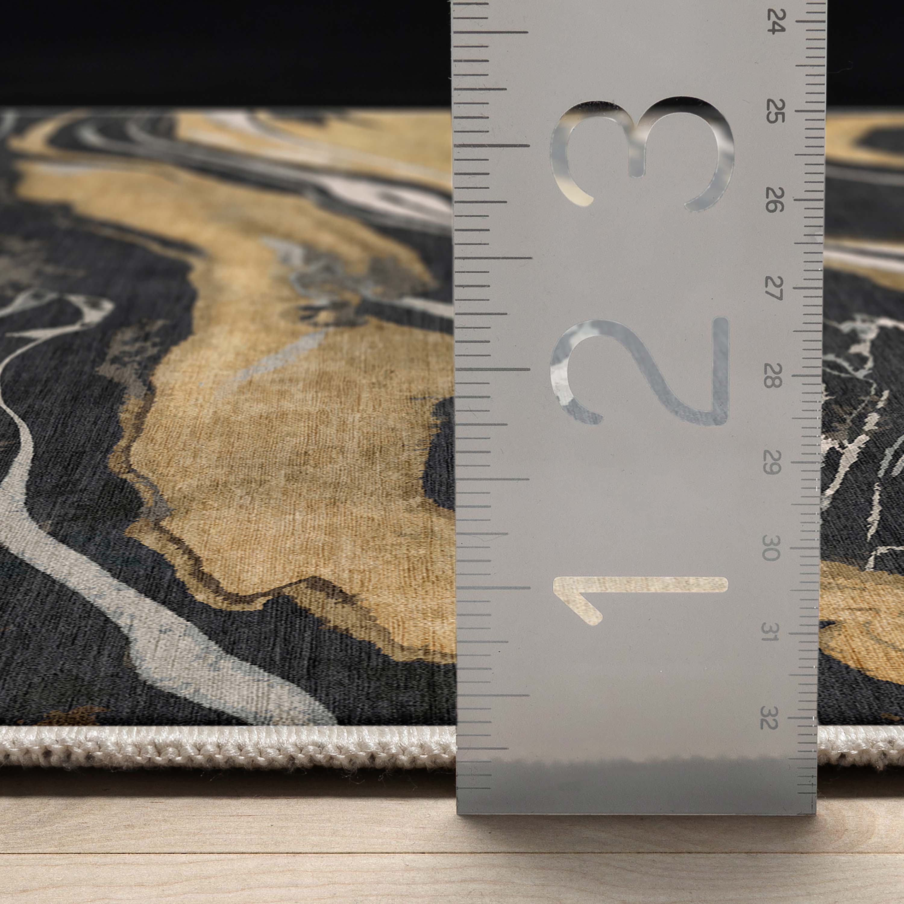 Dunes-Teppich aus abstraktem Marmor-Flachgewebe