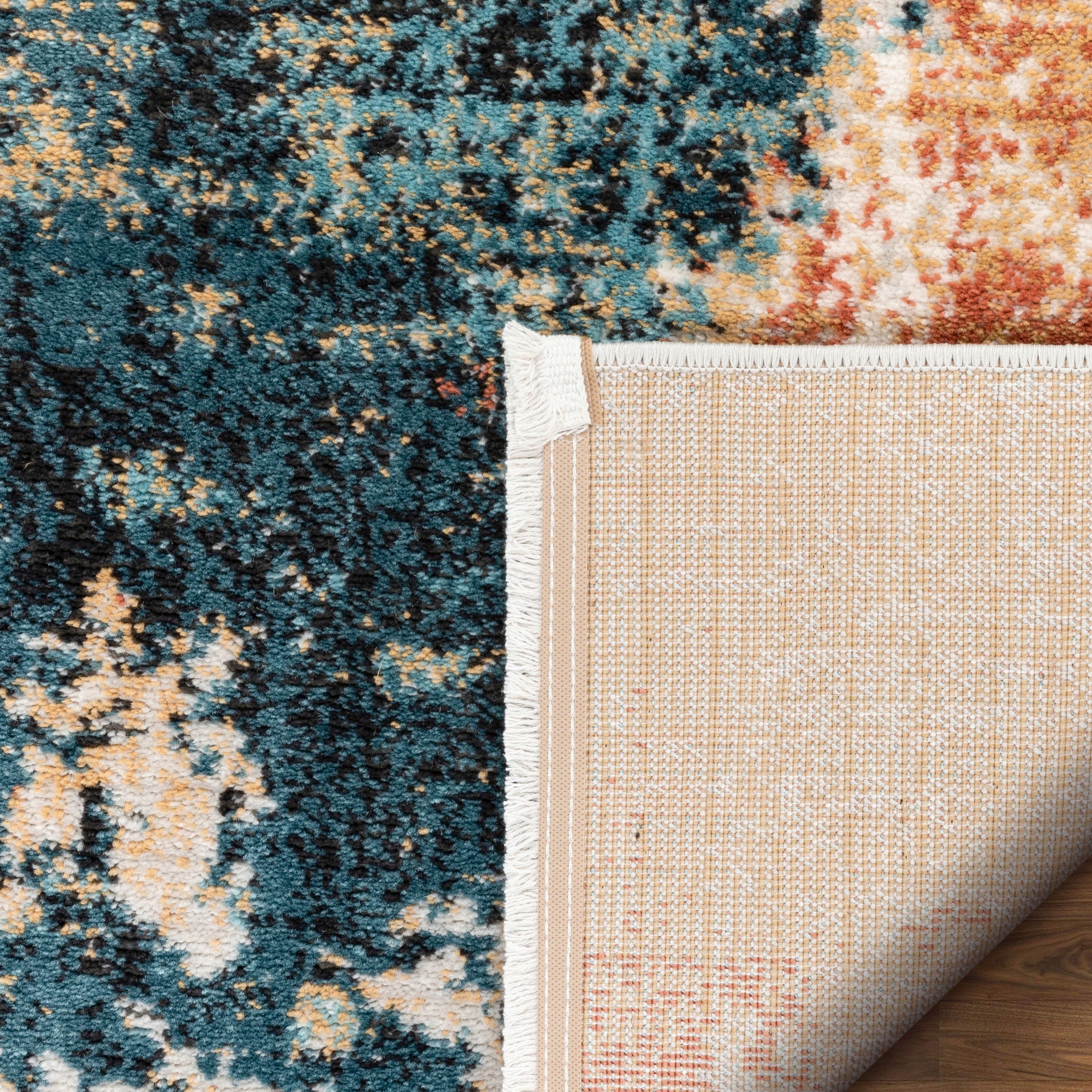Vento Bohemian Modern Abstract Distressed Multi Teppich
