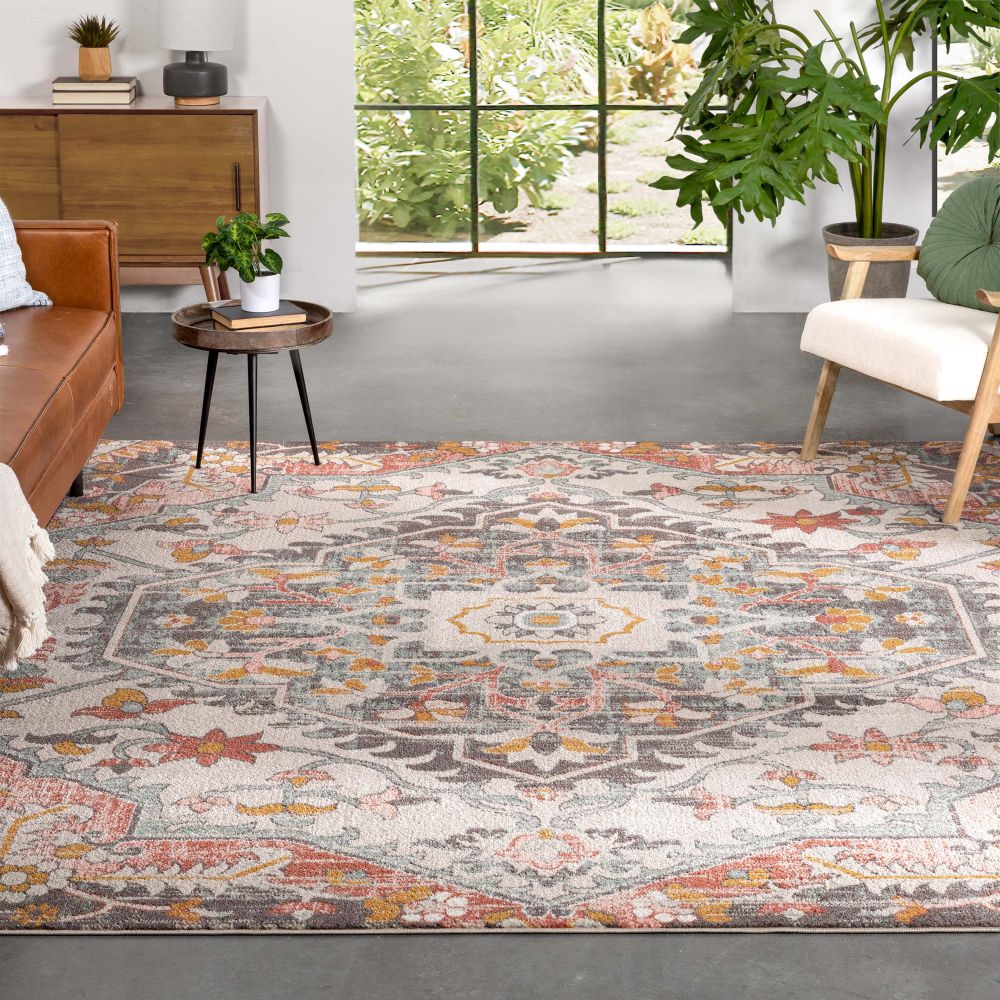 Gwendolyn Blush B&ouml;hmischer orientalischer Medaillon-Teppich