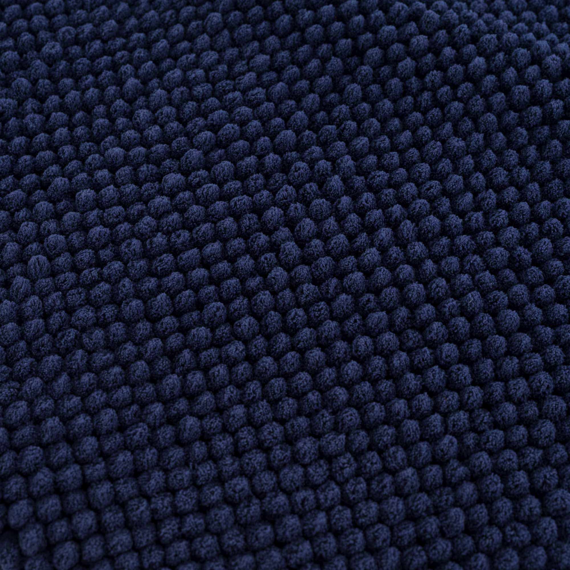 Marineblauer Badezimmerteppich, waschbar