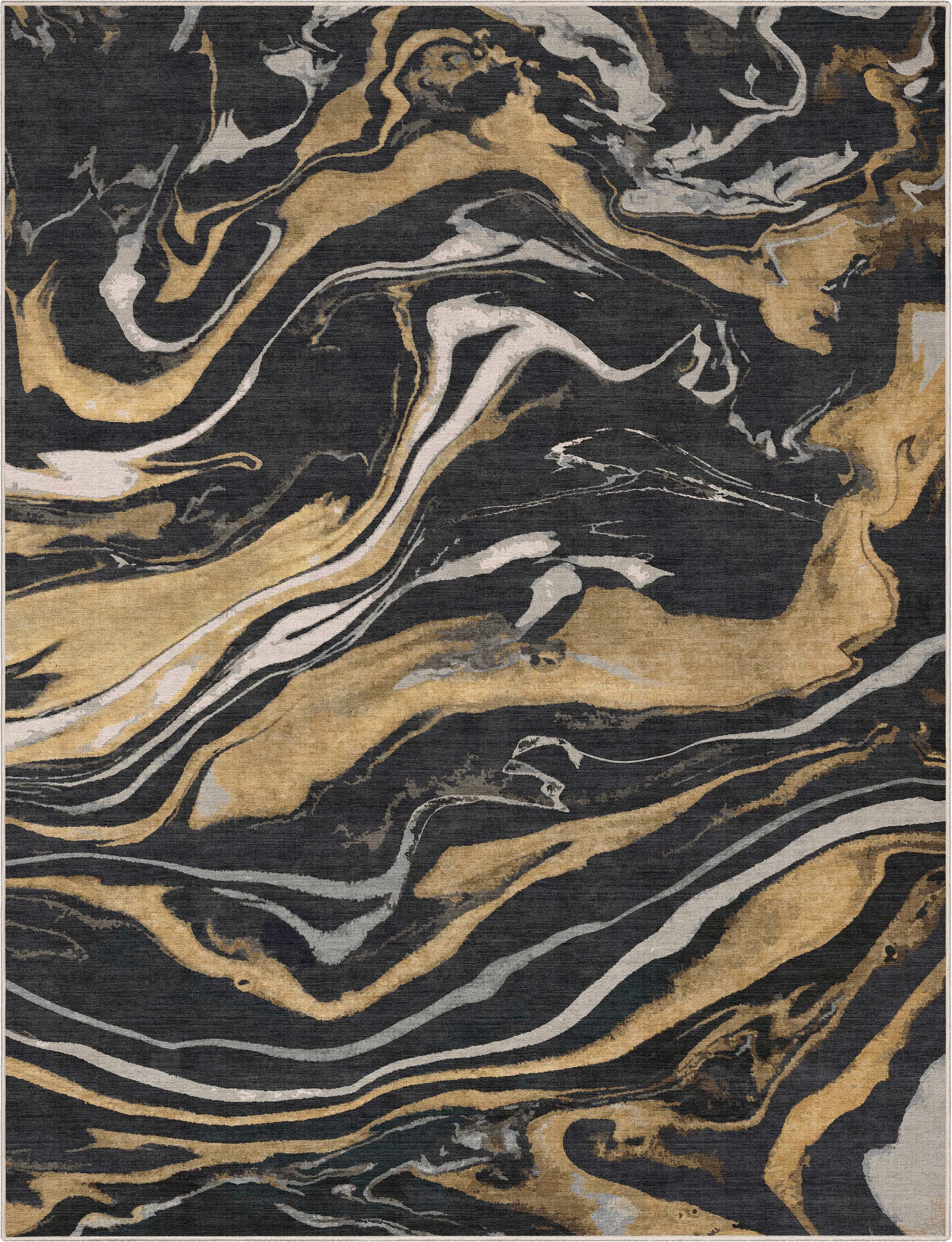 Dunes-Teppich aus abstraktem Marmor-Flachgewebe