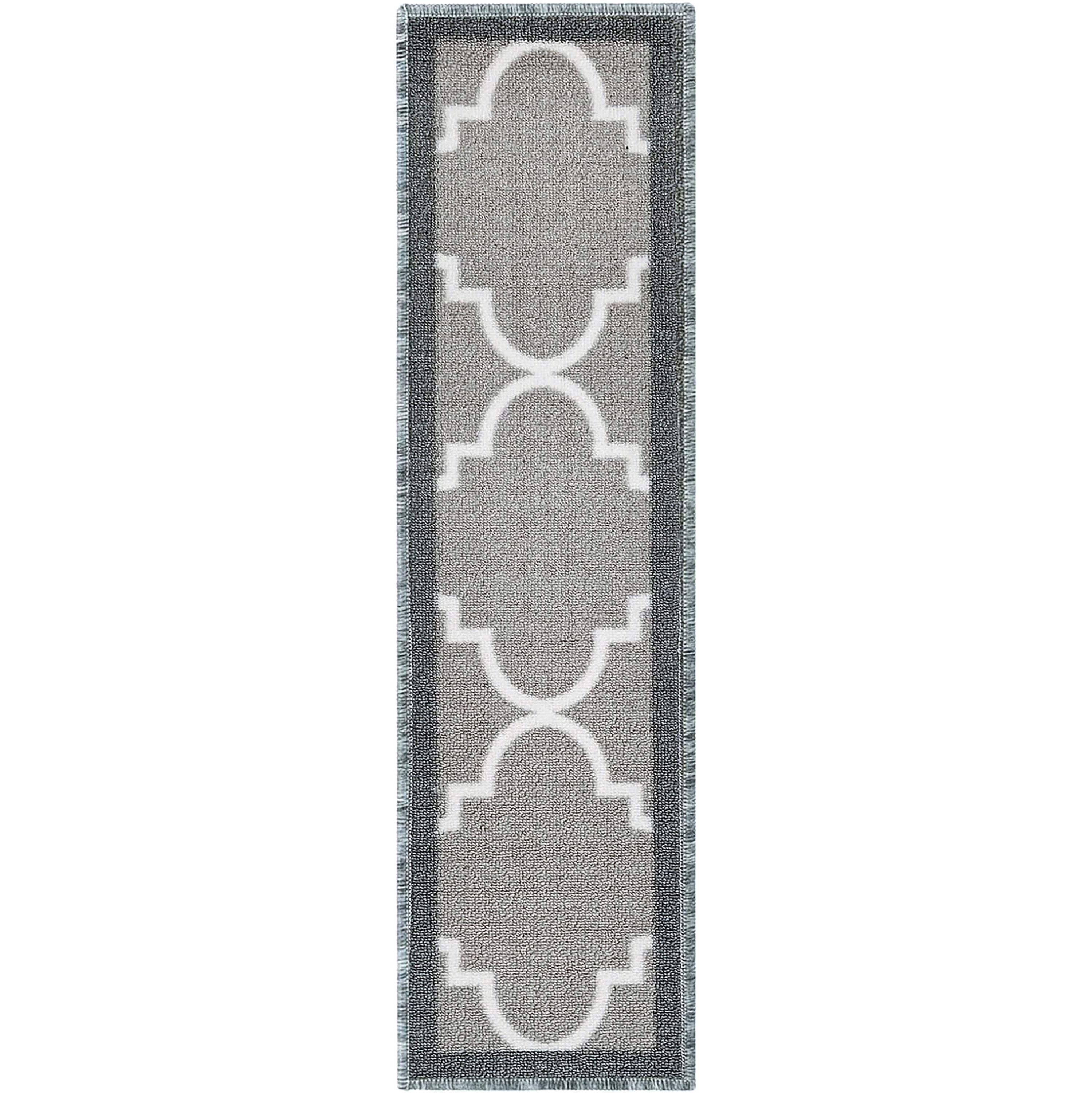 Treppenstufe &bdquo;Brooklyn Trellis&ldquo;, modern, rutschfest, 22,9 x 78,7 cm, Grau (7er-Set)