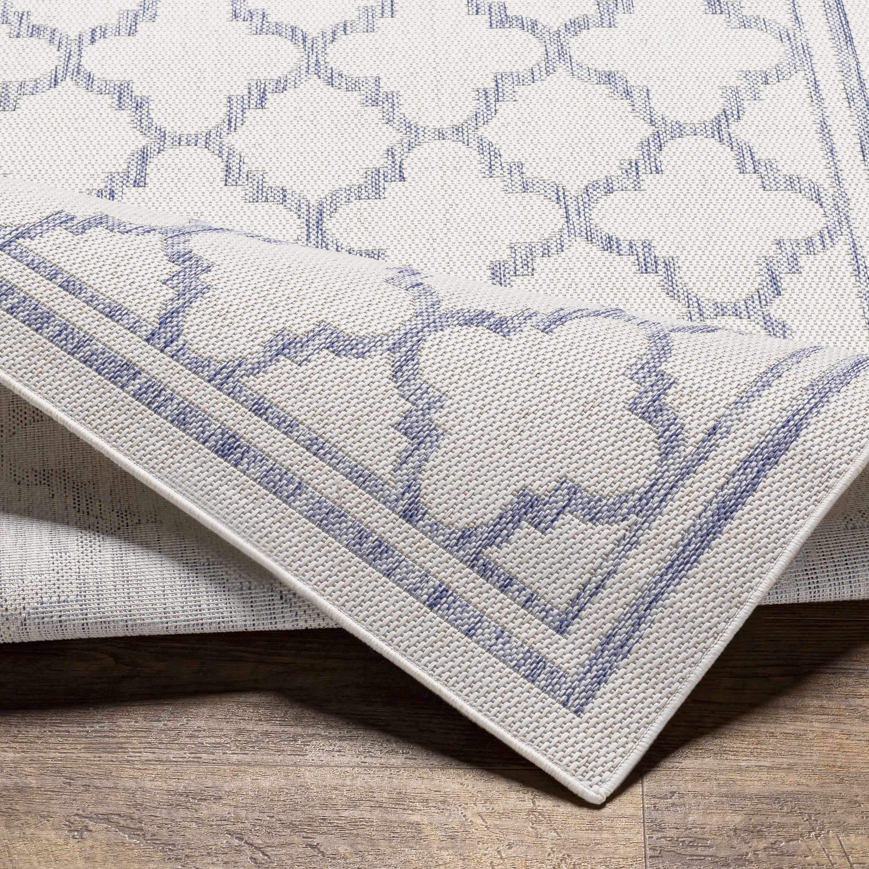 Noam Teppich in Creme und Blau
