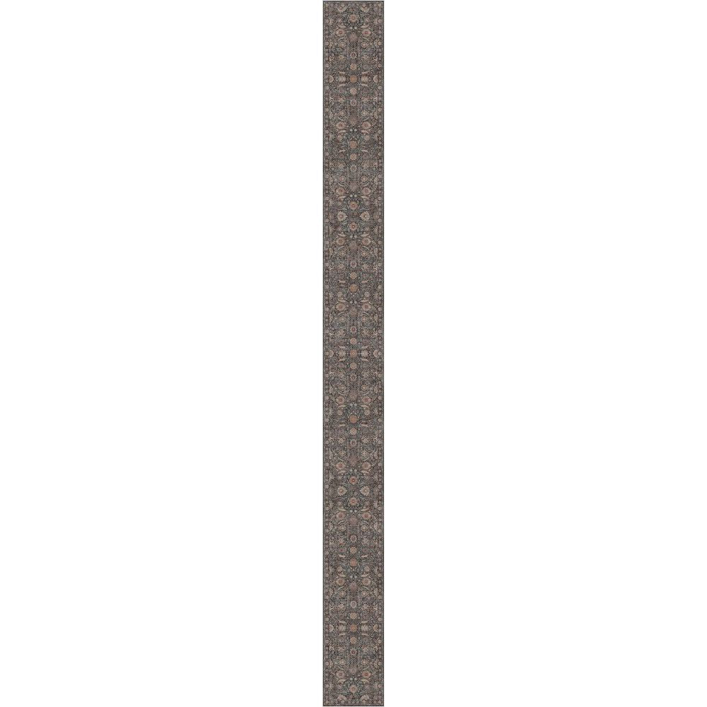 Liana Vintage Orientalischer Flachgewebe-Teppich in Anthrazit