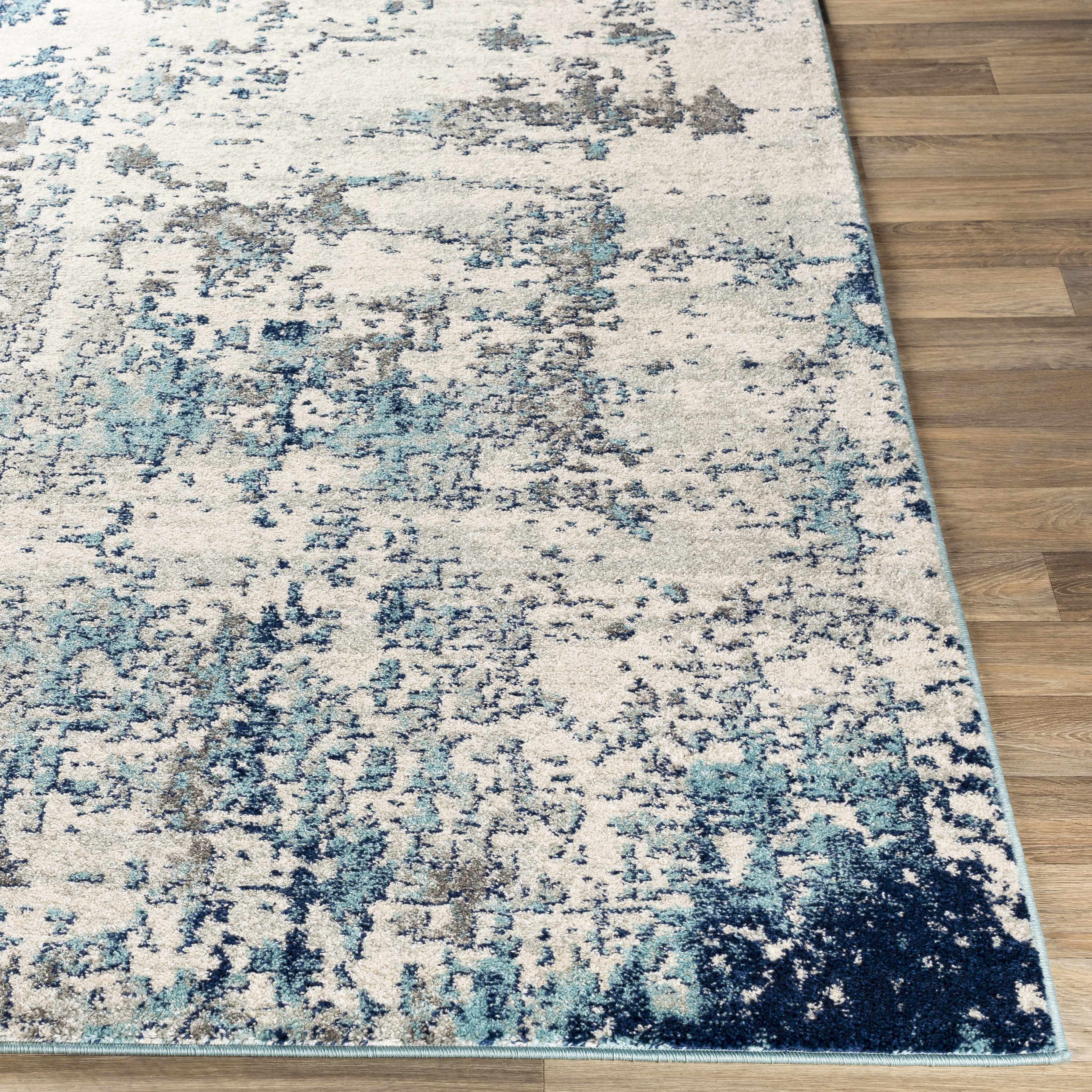 Teppich &bdquo;Beverly&ldquo; in abstraktem Blau