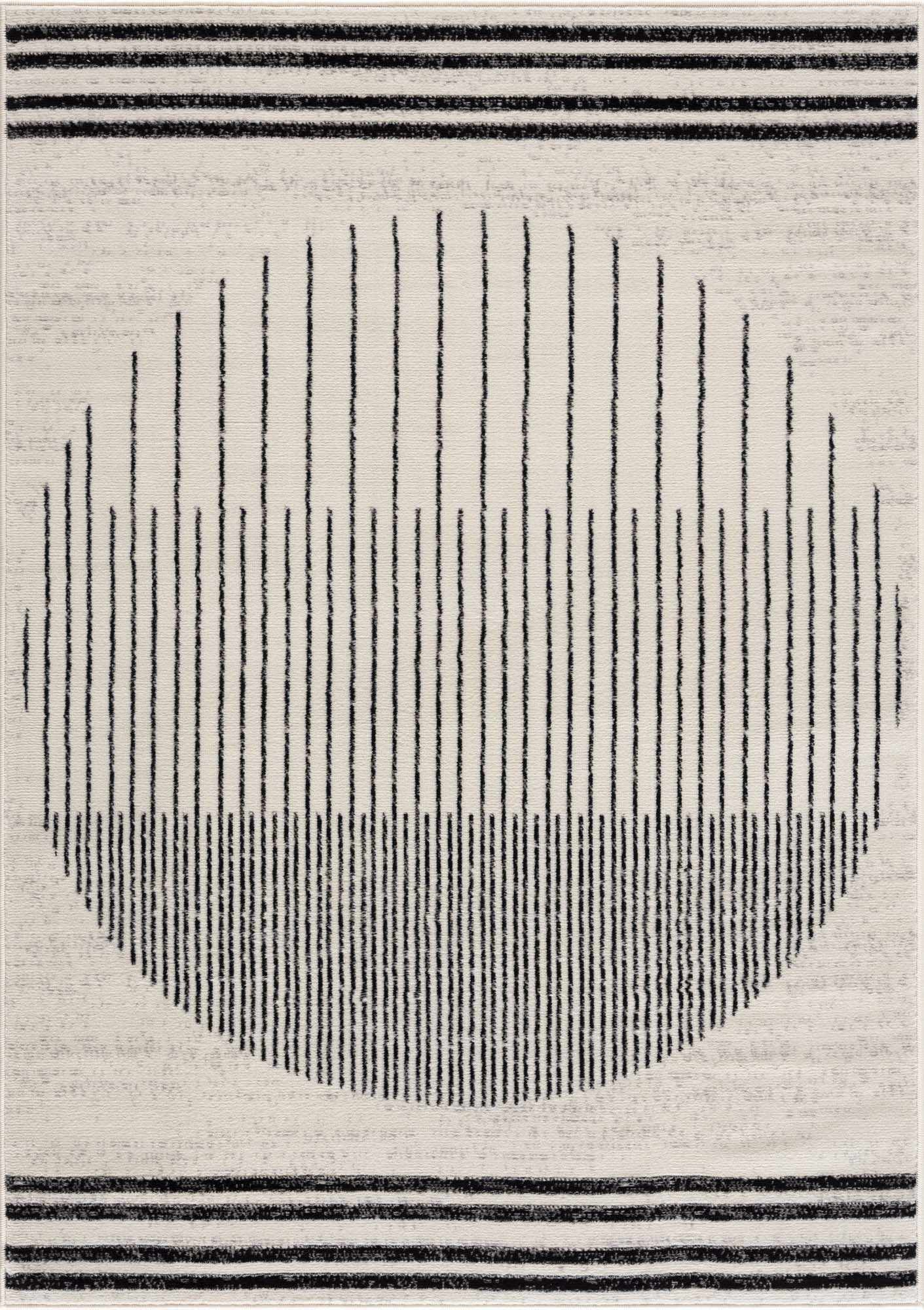 Schwarz-wei&szlig;er geometrischer Angus-Teppich