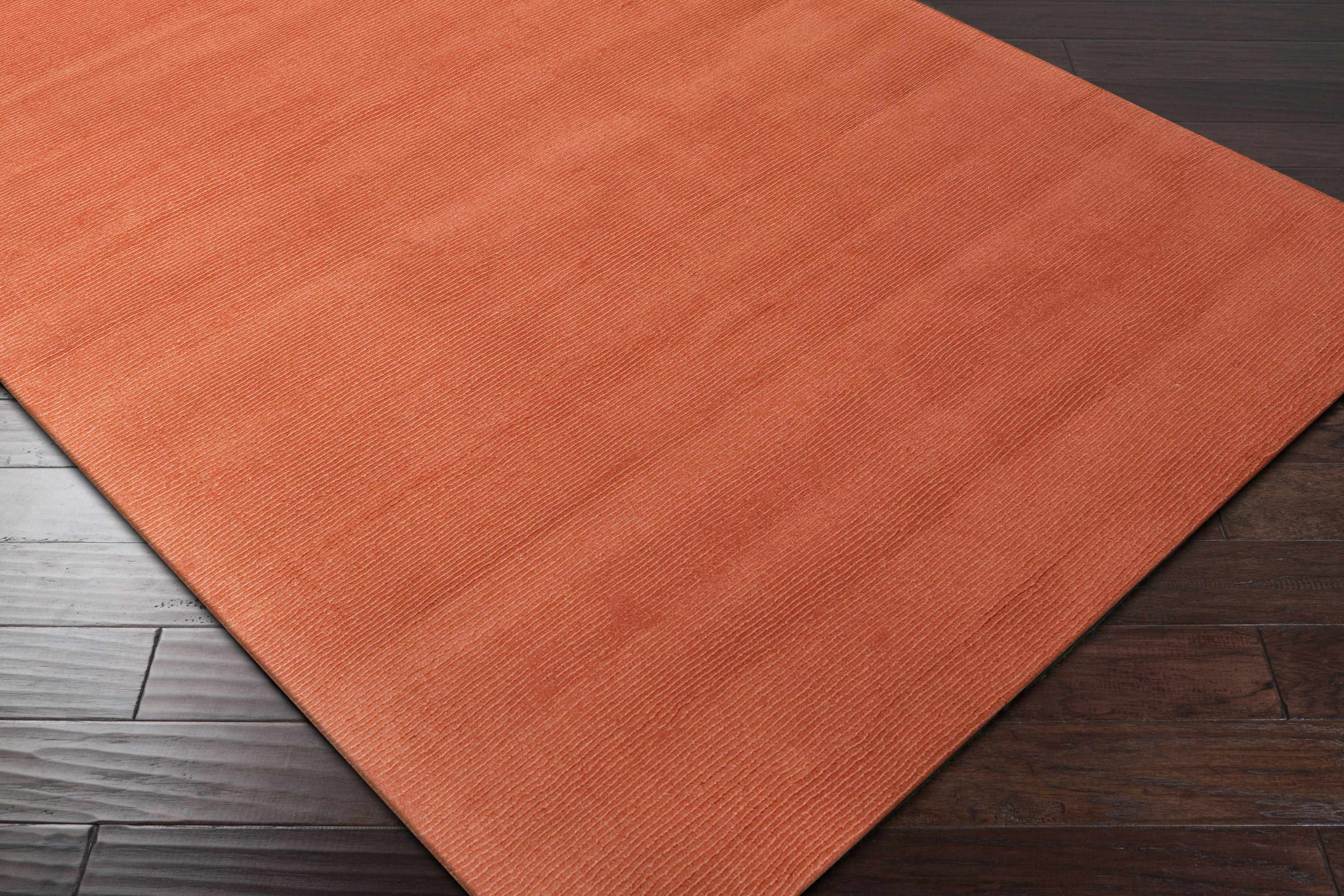 Teppich Brockton aus massiver Wolle in Orange