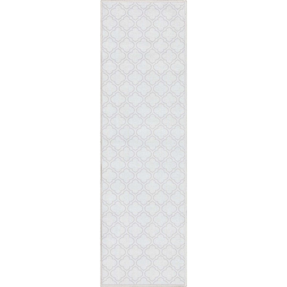 Lattice Marokkanischer Spalier-Teppich aus Elfenbein mit Flachgewebe