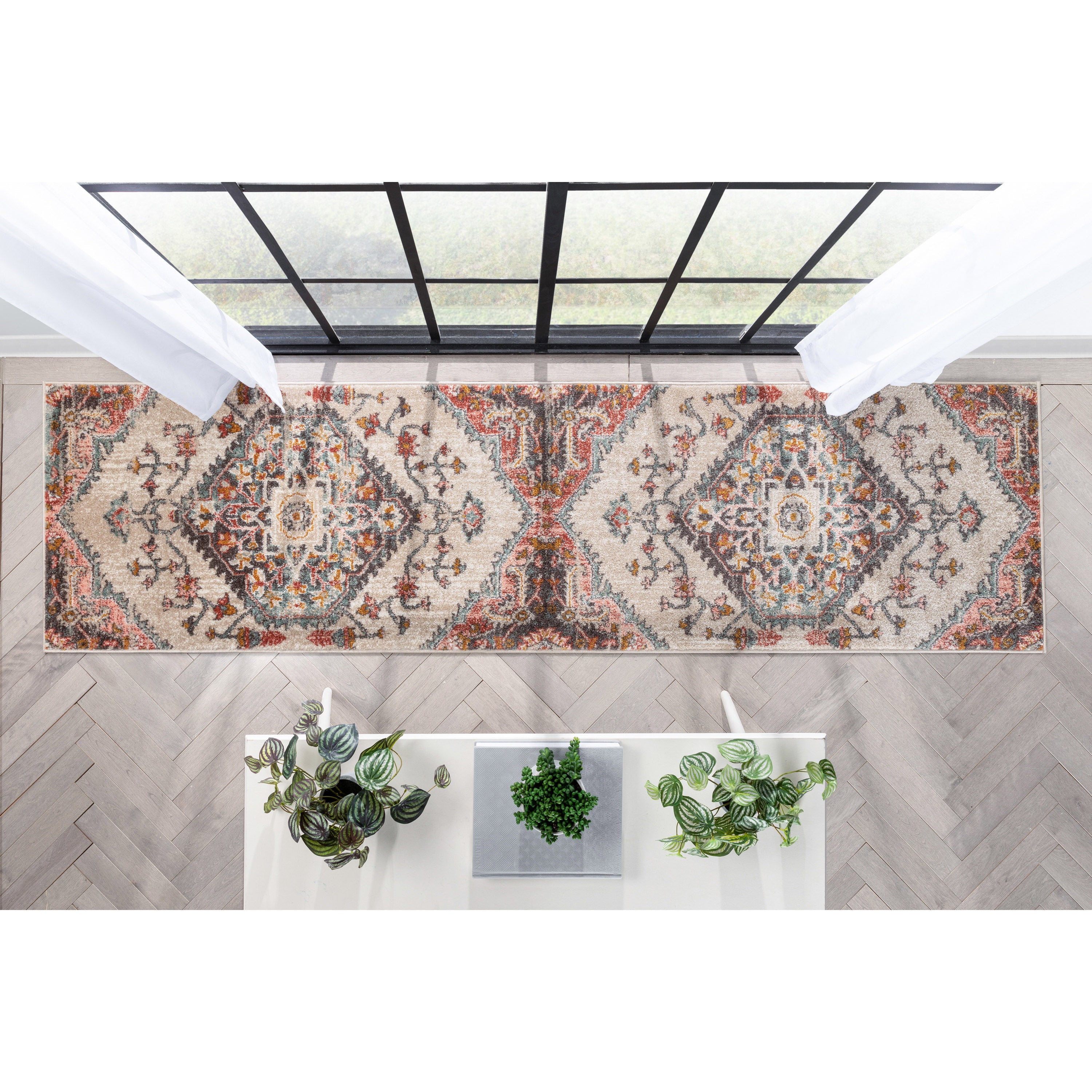 Gwendolyn Blush B&ouml;hmischer orientalischer Medaillon-Teppich