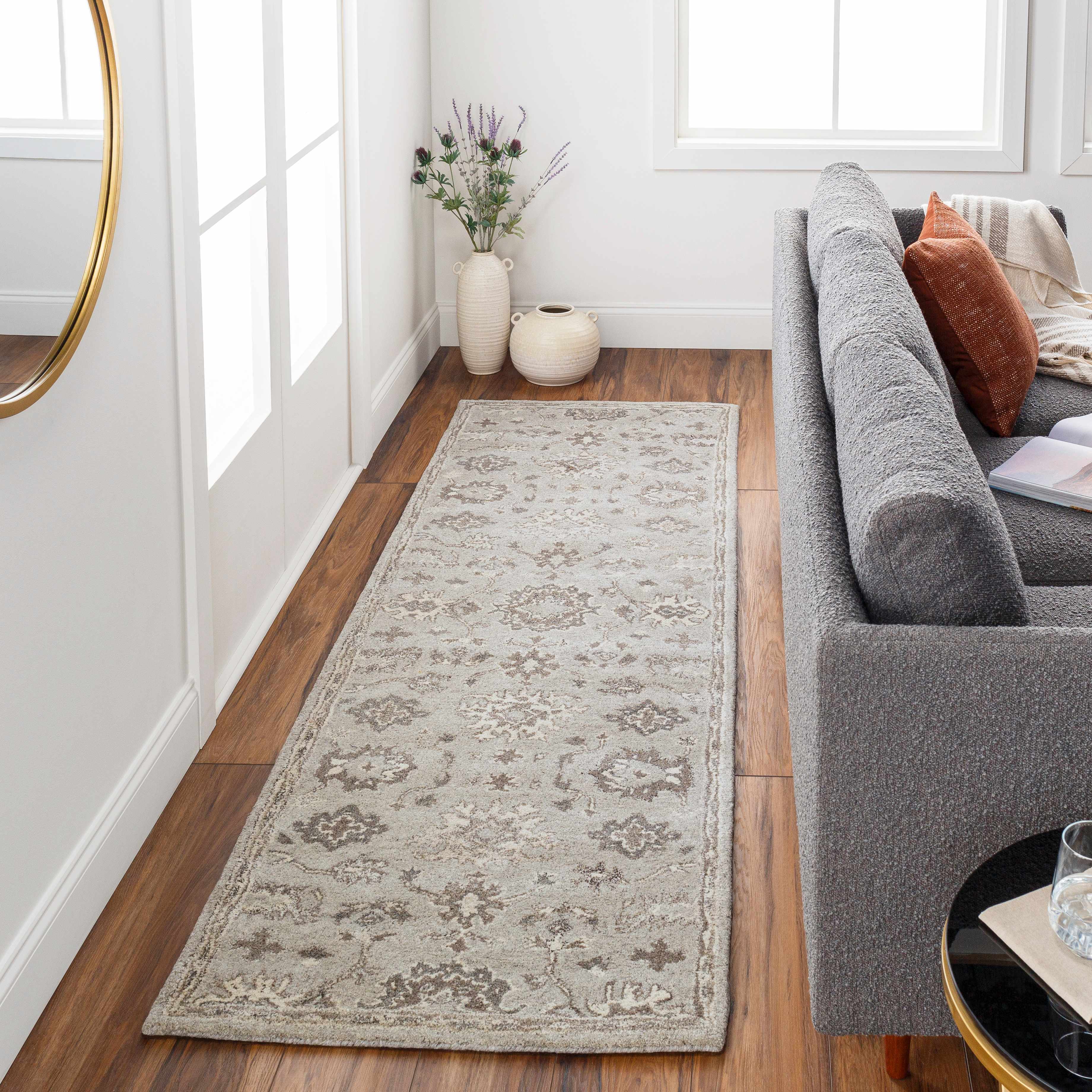 Willimantic Beige Teppich aus dicker Wolle