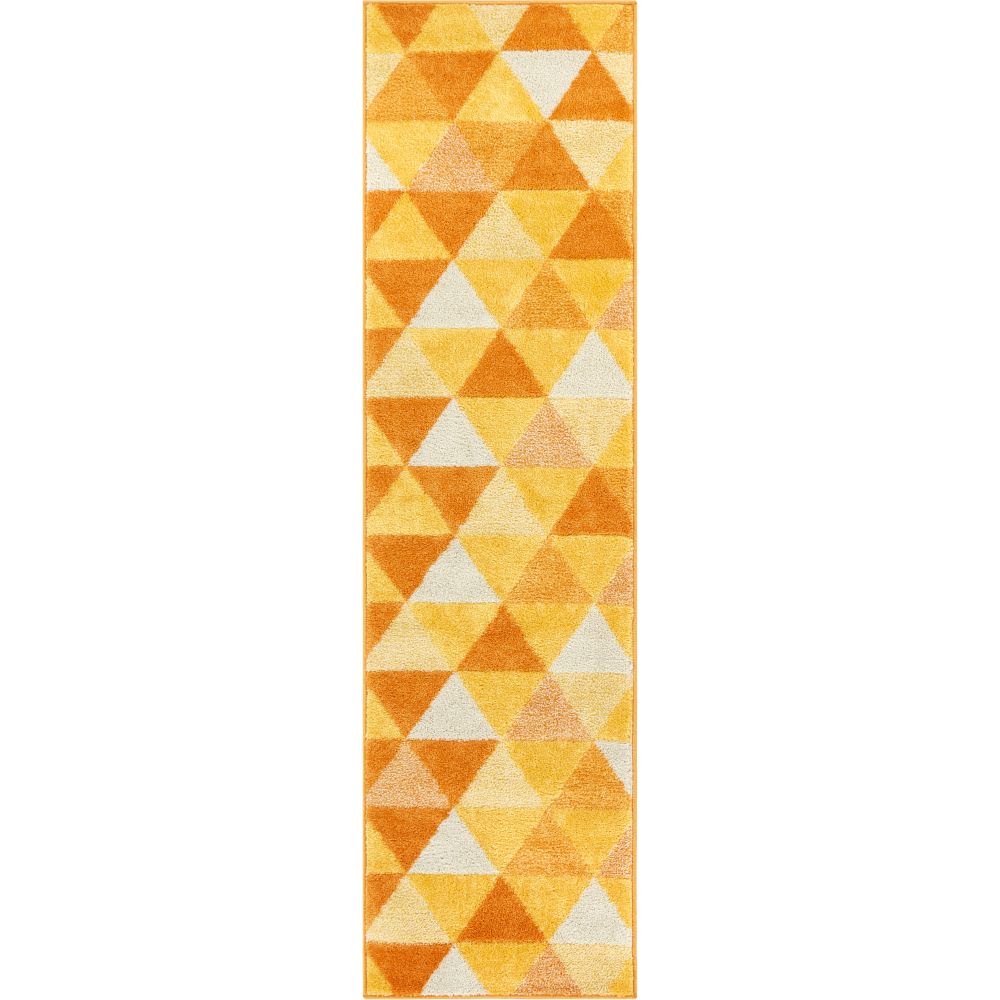 Alvin Orange Moderner geometrischer Teppich