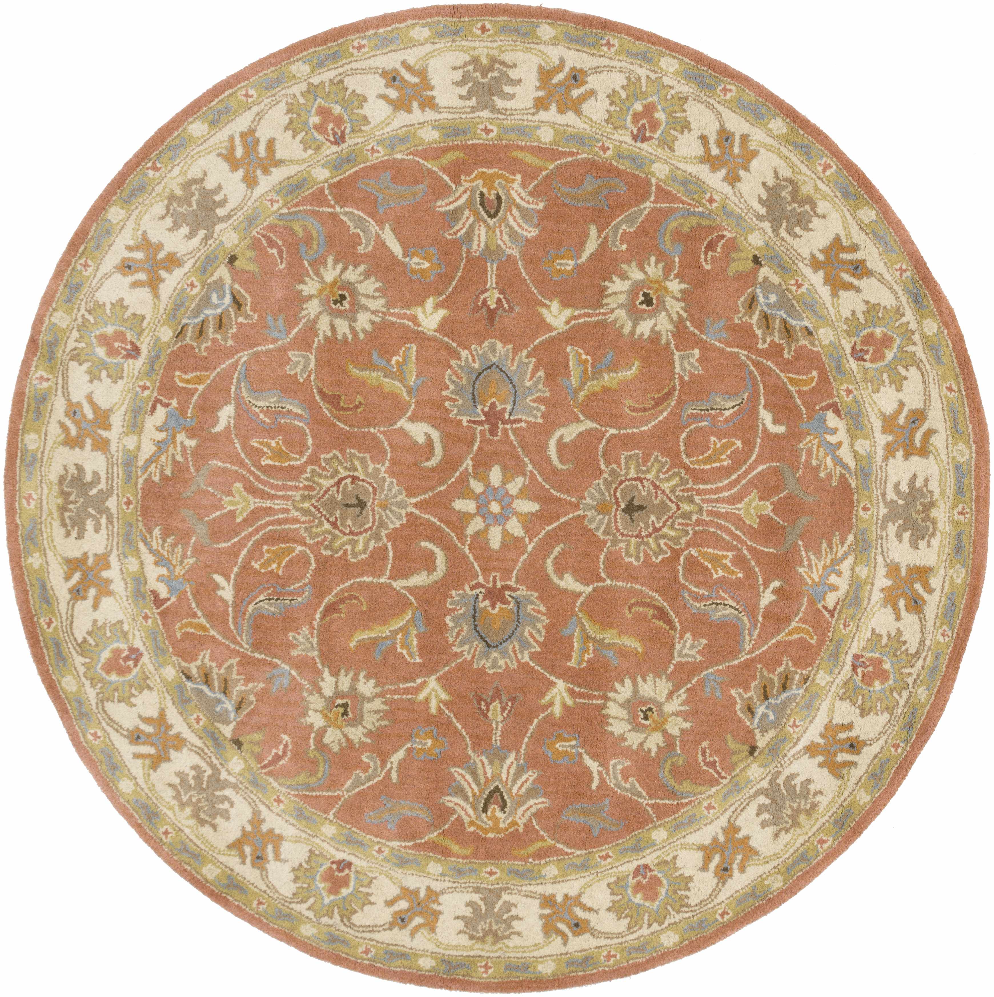 Cherryfield handgetufteter Wollteppich in gebranntem Orange 1124