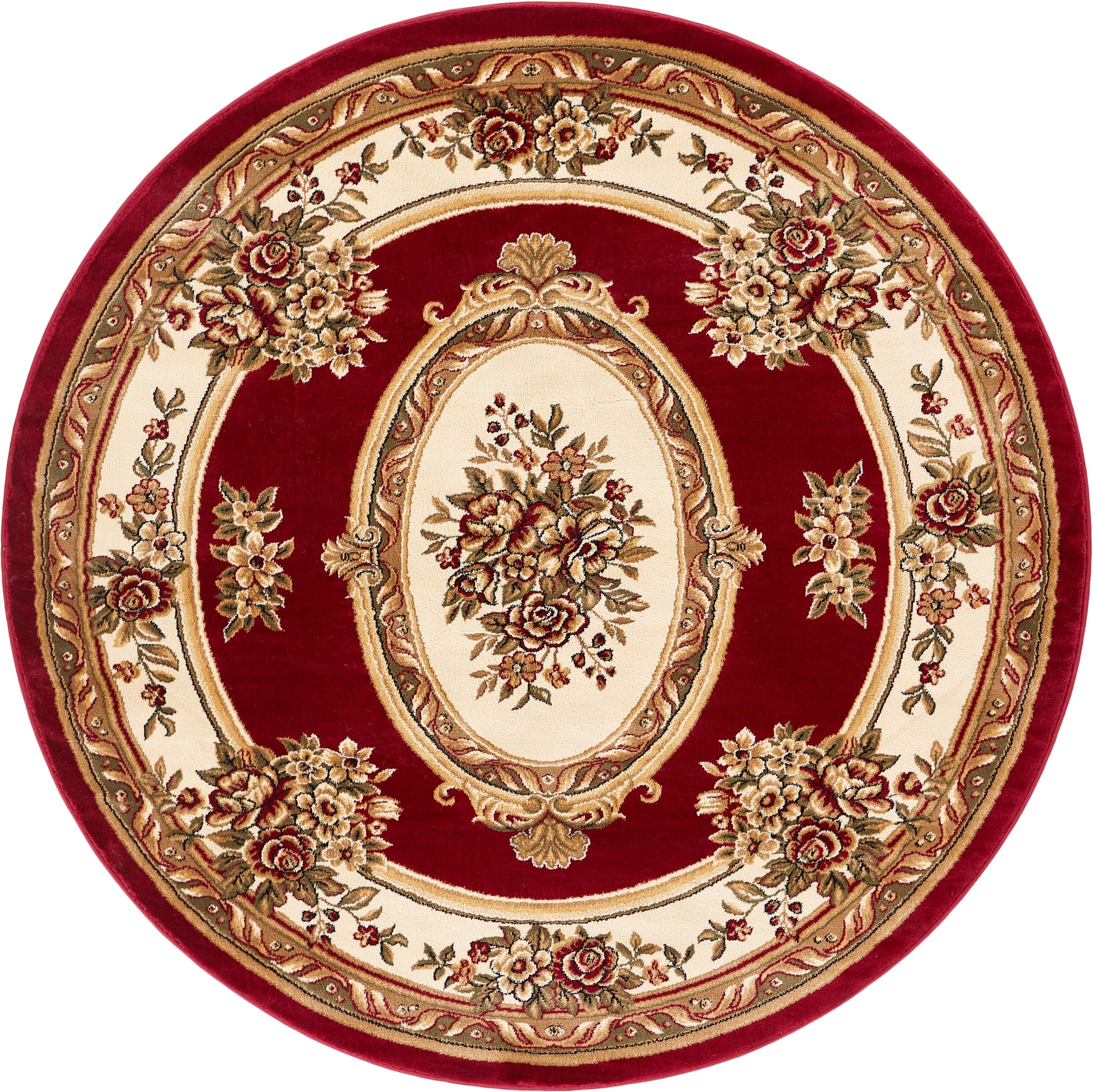 Le Petit Palais Roter traditioneller runder Teppich