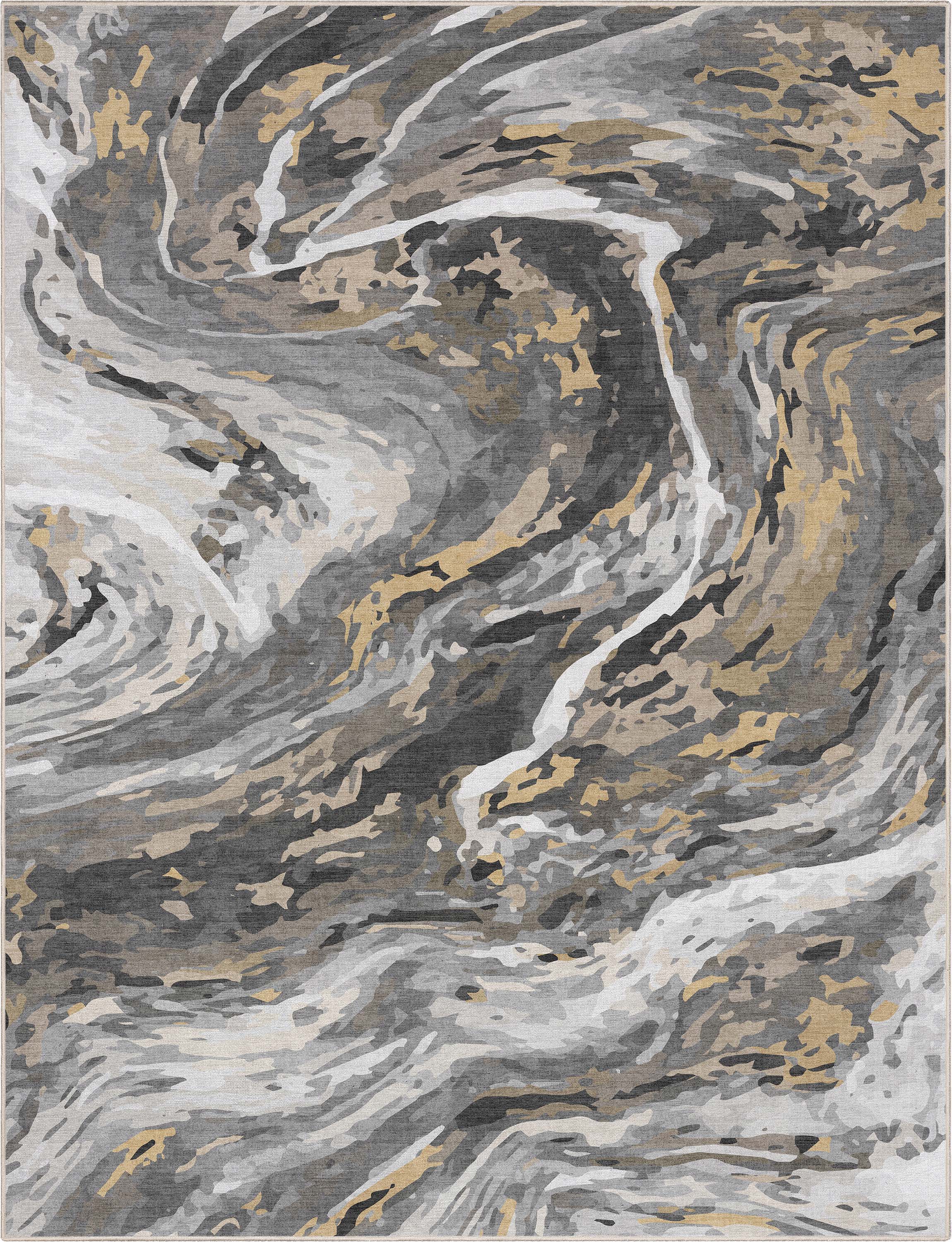 Dunes-Teppich aus abstraktem Marmor-Flachgewebe
