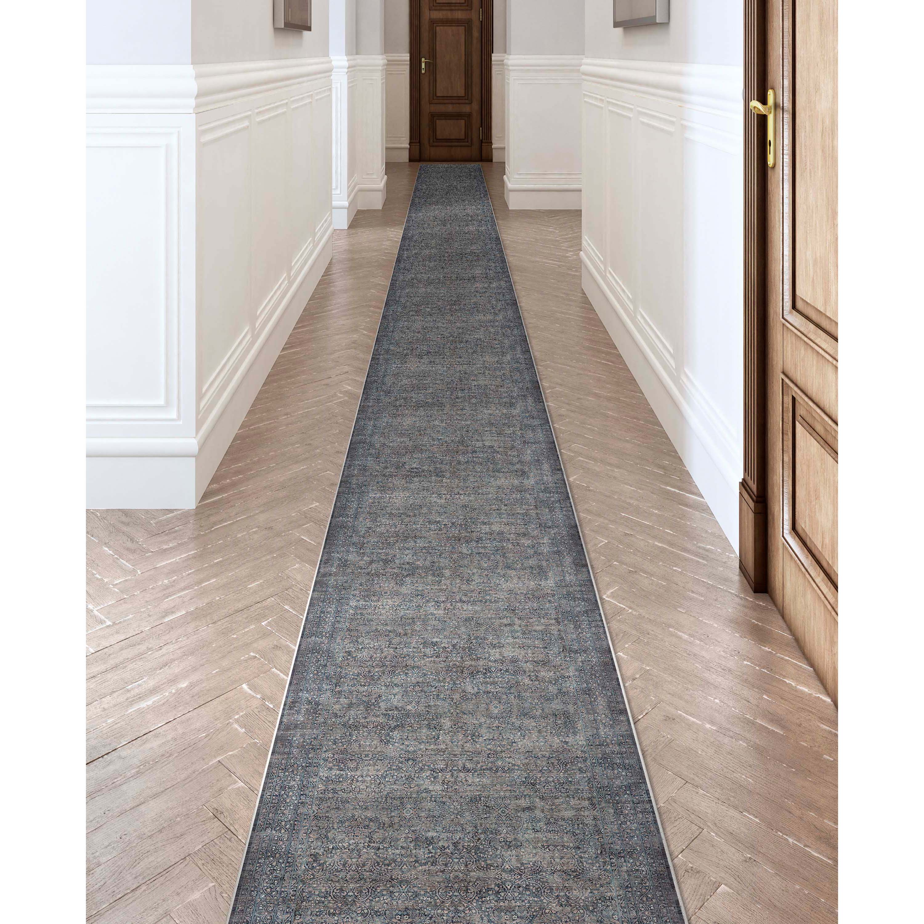 Juliette Vintage persischer orientalischer Flachgewebe-Teppich in Blau
