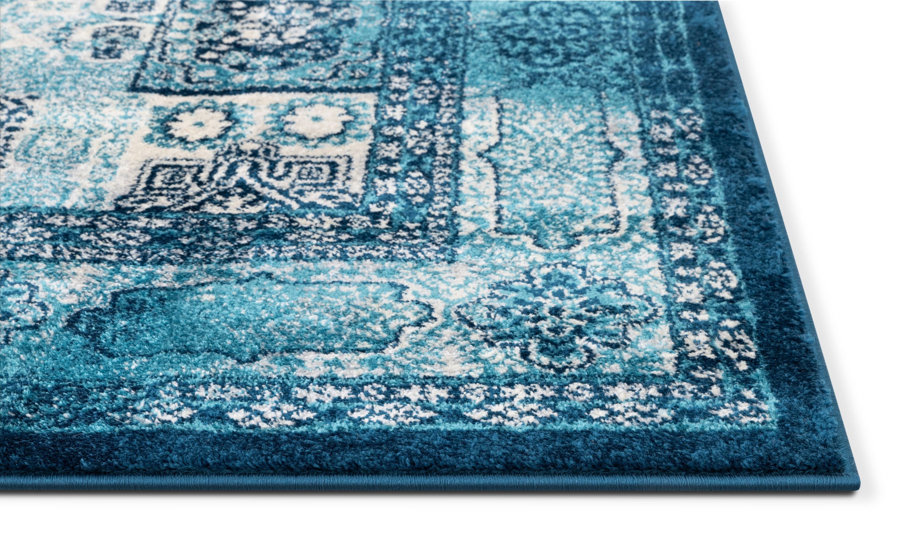 Blauer traditioneller Vintage-Teppich von Fiatto