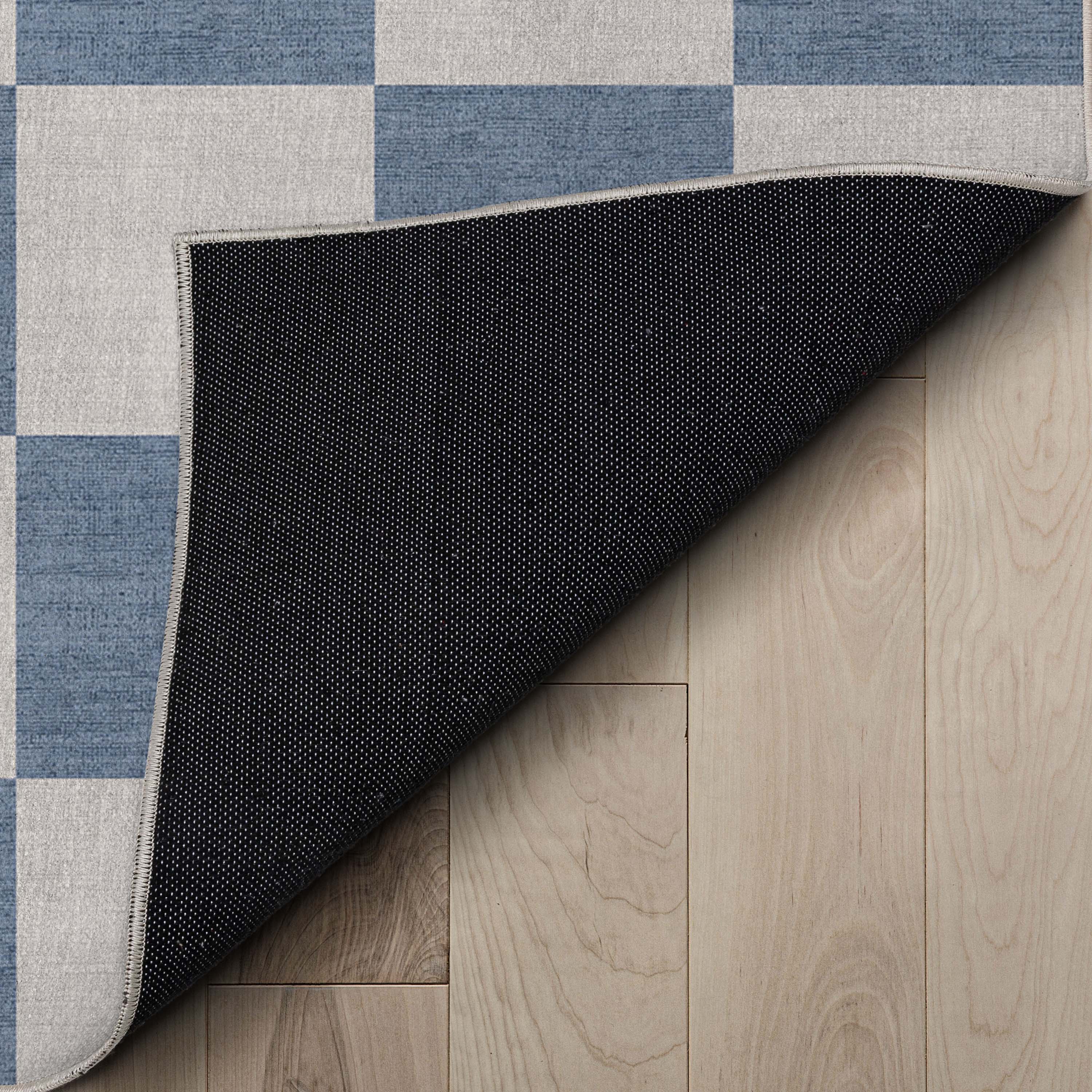 Quadratischer Flachgewebe-Teppich mit modernen geometrischen Boxen