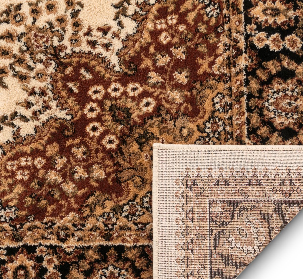 Traditioneller Mahal-Teppich aus Elfenbein