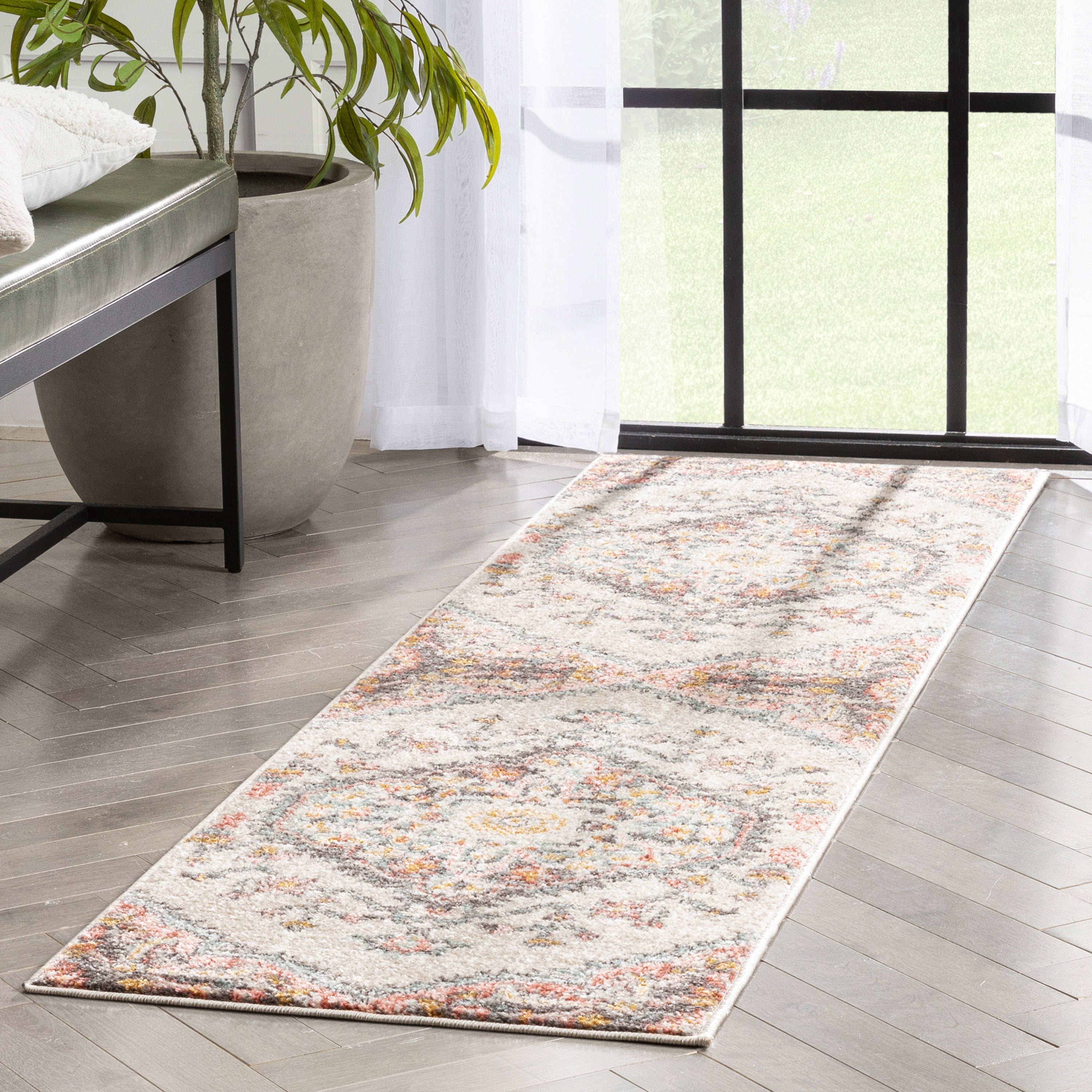 Gwendolyn Blush B&ouml;hmischer orientalischer Medaillon-Teppich
