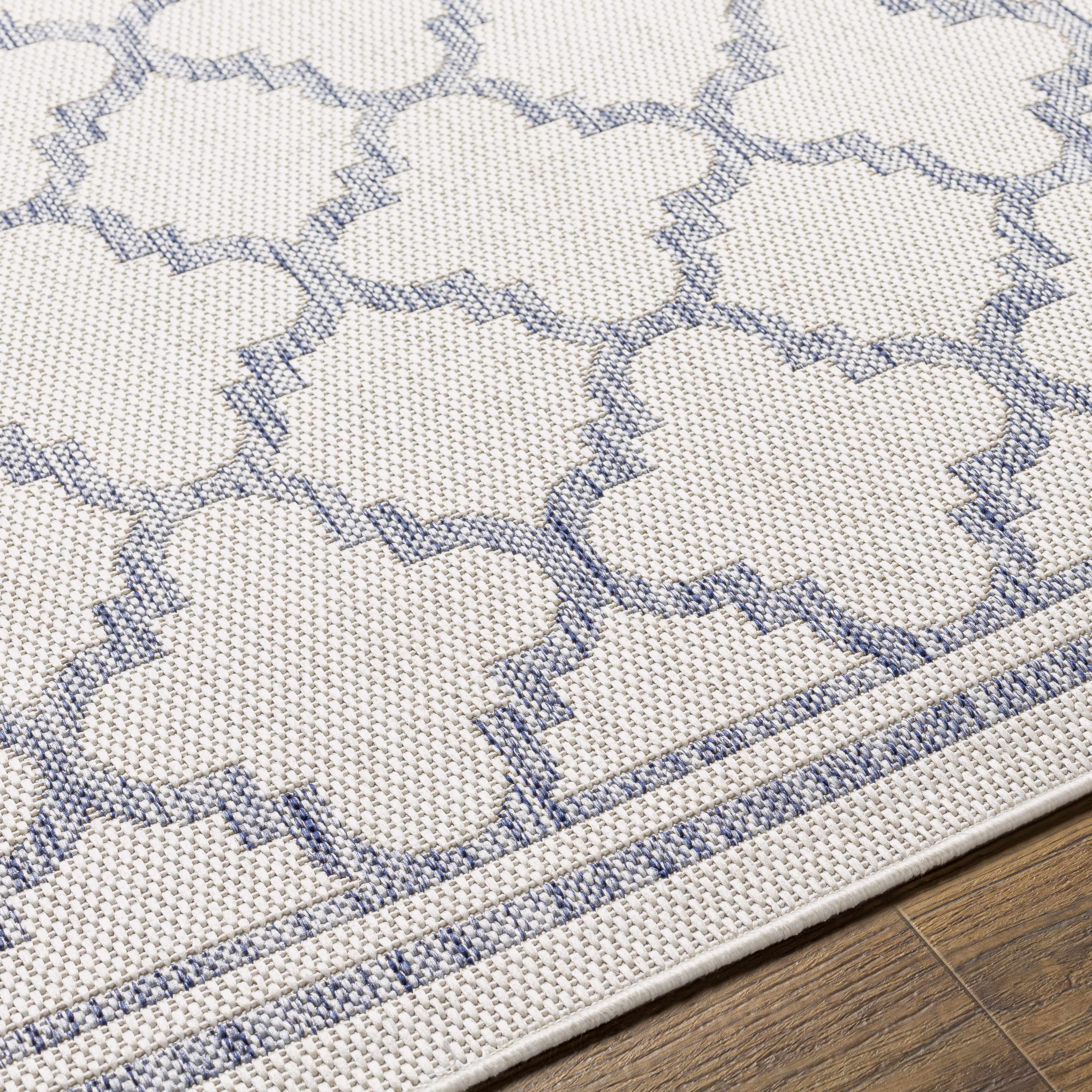 Noam Teppich in Creme und Blau