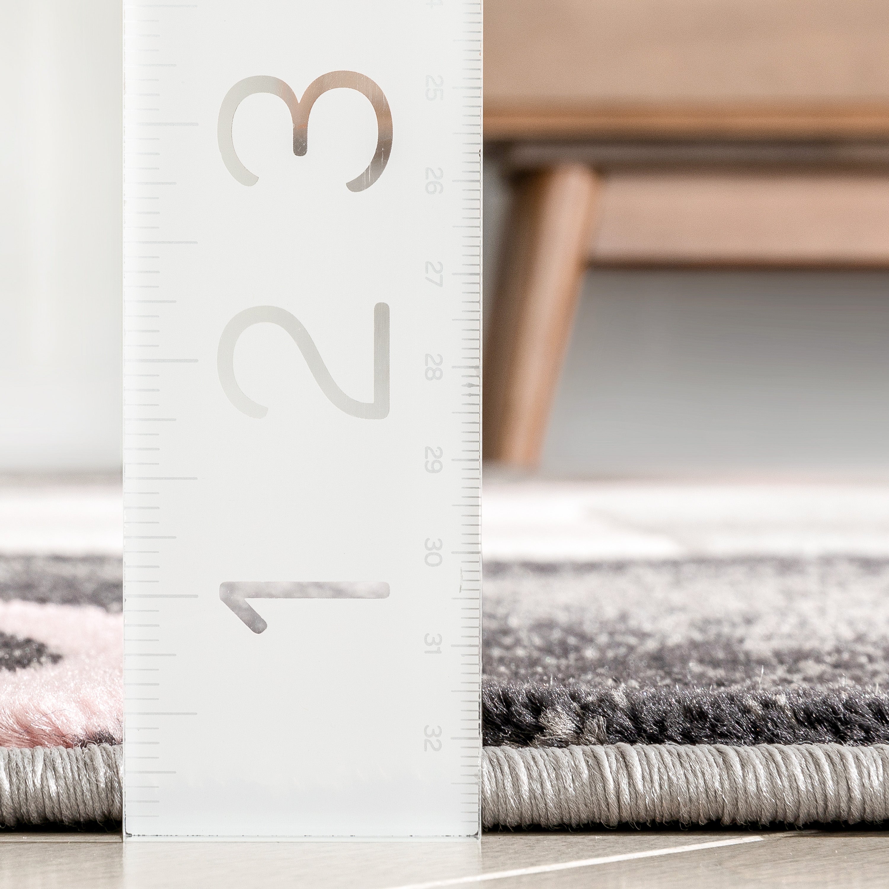 Belle Blush Pink Moderner abstrakter geometrischer 3D-strukturierter Teppich