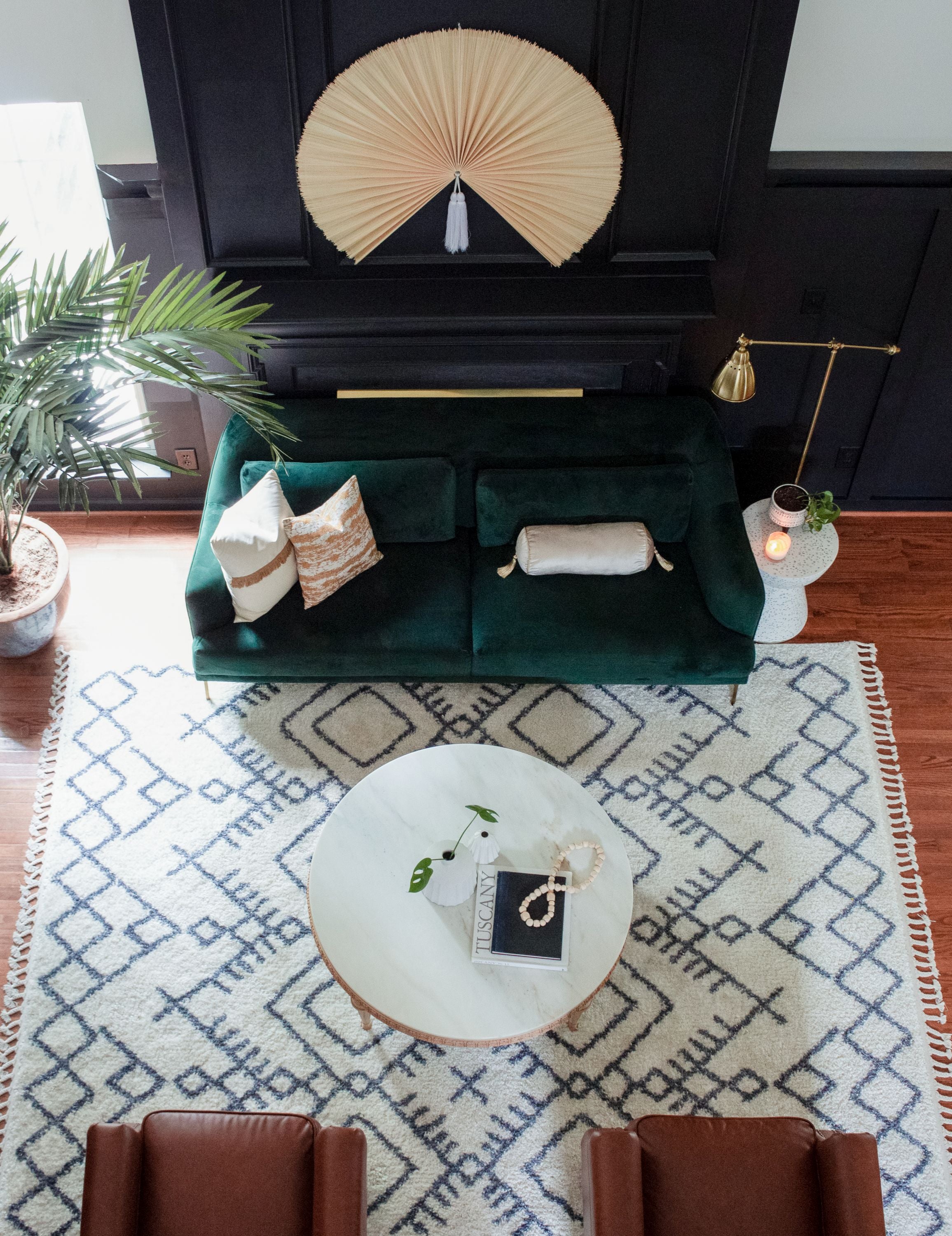 Chantico marokkanischer Shag-Teppich mit Gittermuster in Grau