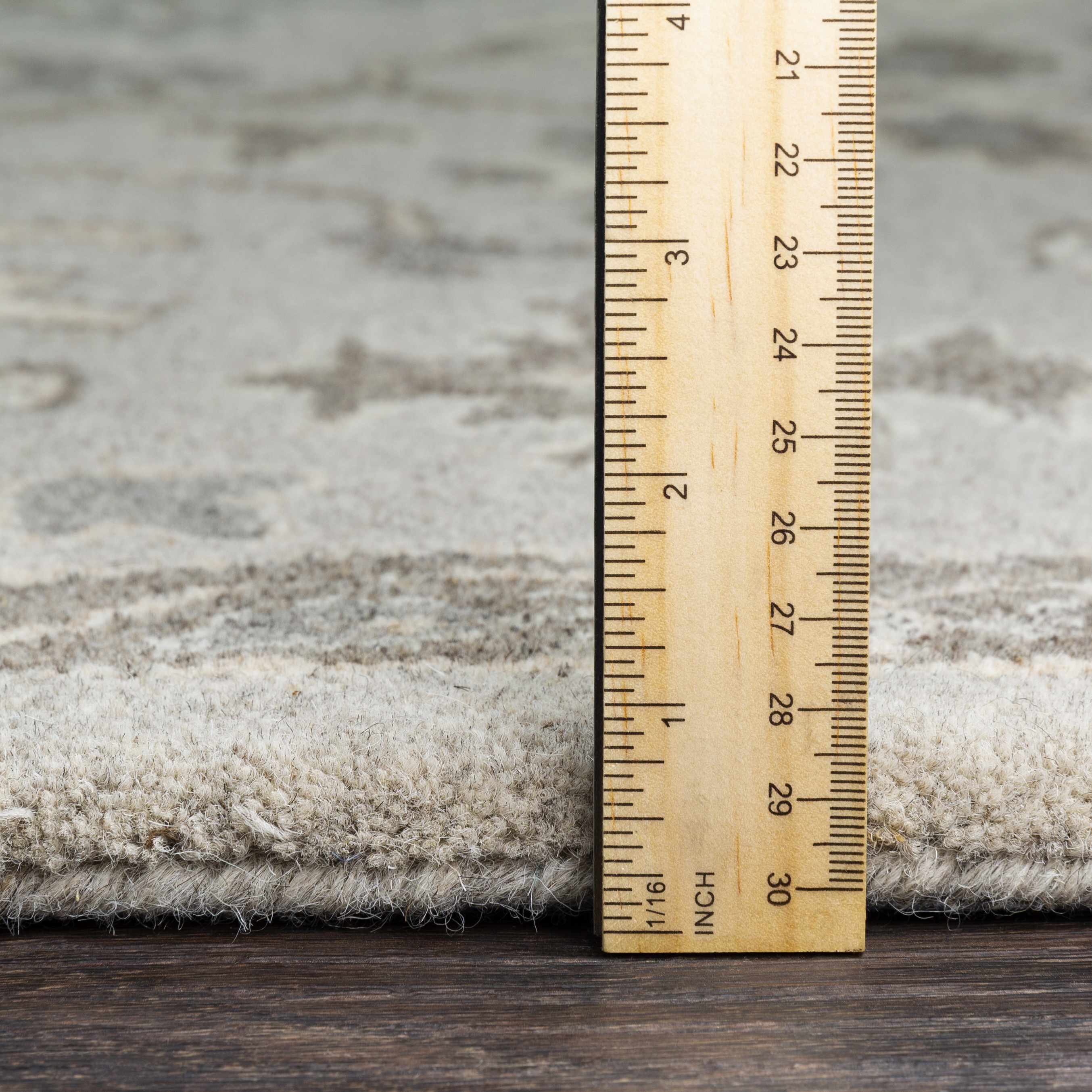 Willimantic Beige Teppich aus dicker Wolle