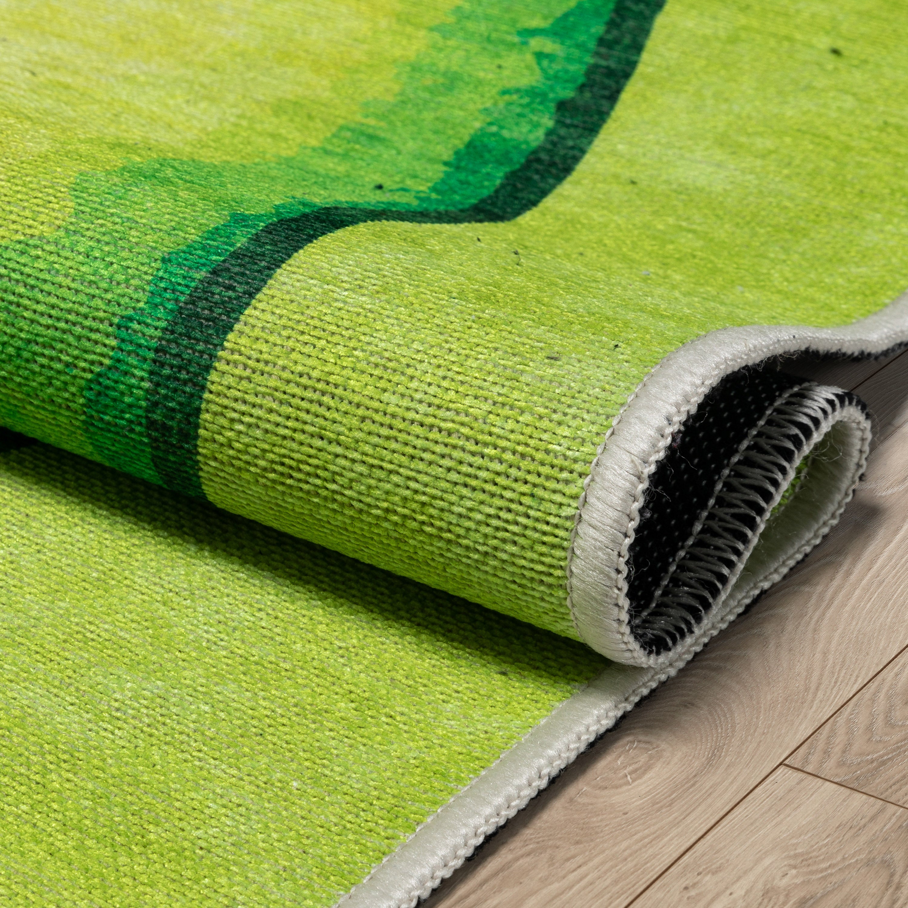 Avocado-Flachgewebe-Teppich in Gr&uuml;n