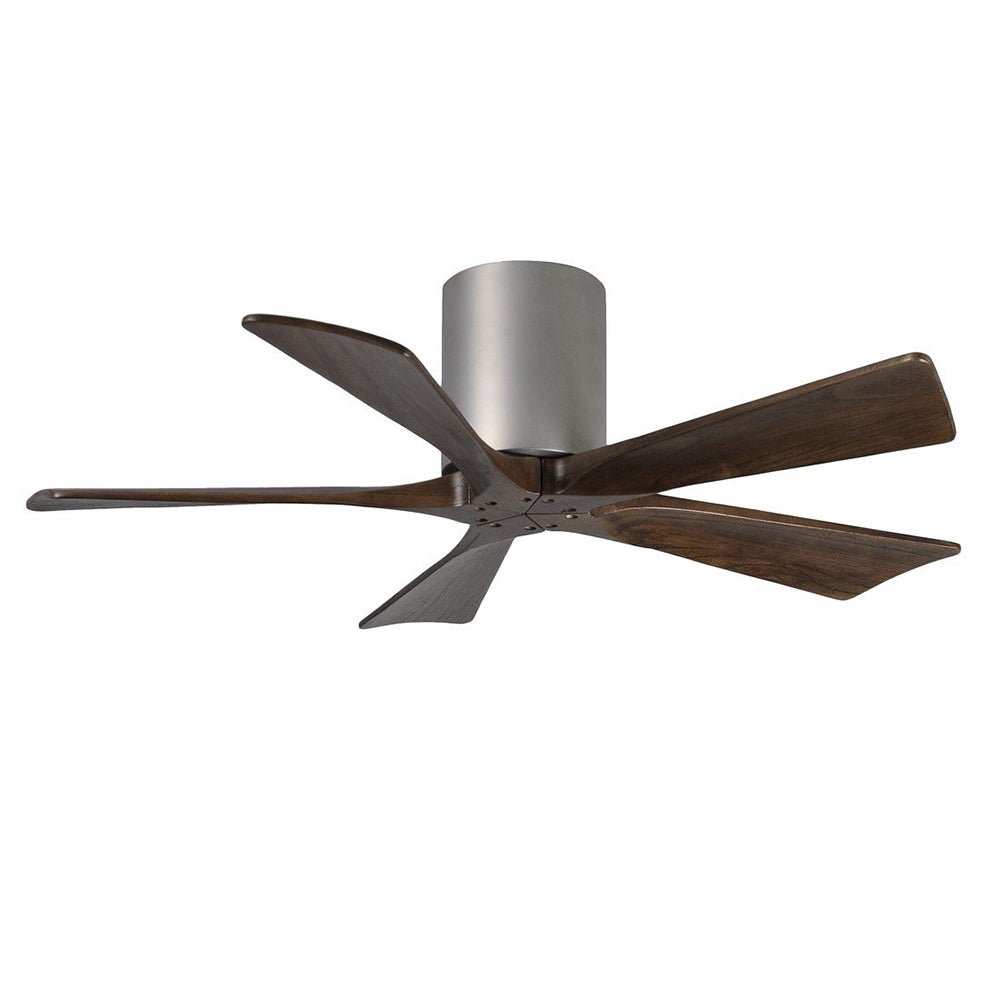 Irene 5 Hugger DC Ceiling Fan 60" Brushed Nickel Body & Walnut - IR5H-BN-60