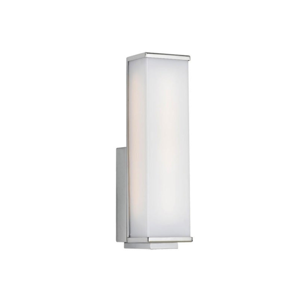 Abela LED Wall Lamp IP44 5000K Chrome & Opal - ABELA WB-CH85